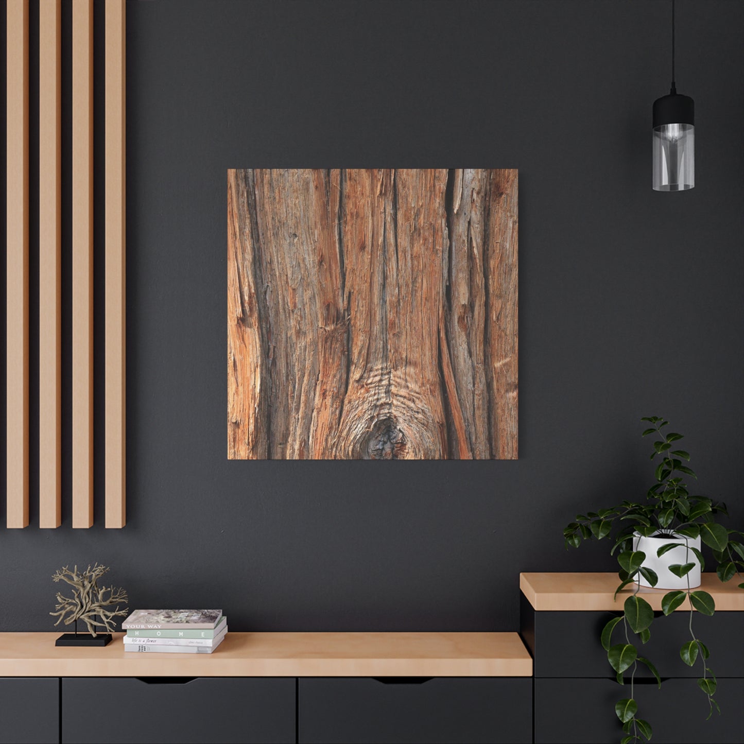 Bark's Ancient Whispers - Unique Frameless Canvas Wall Art