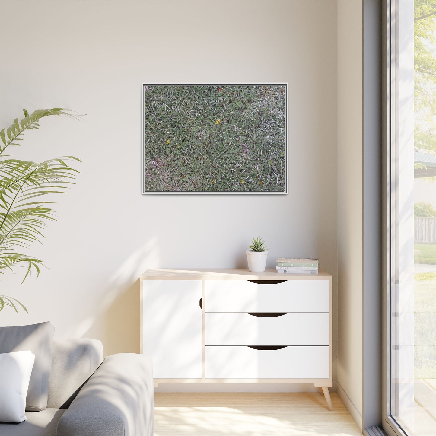 Grassy Texture - Unique Stretched Canvas Wall Art