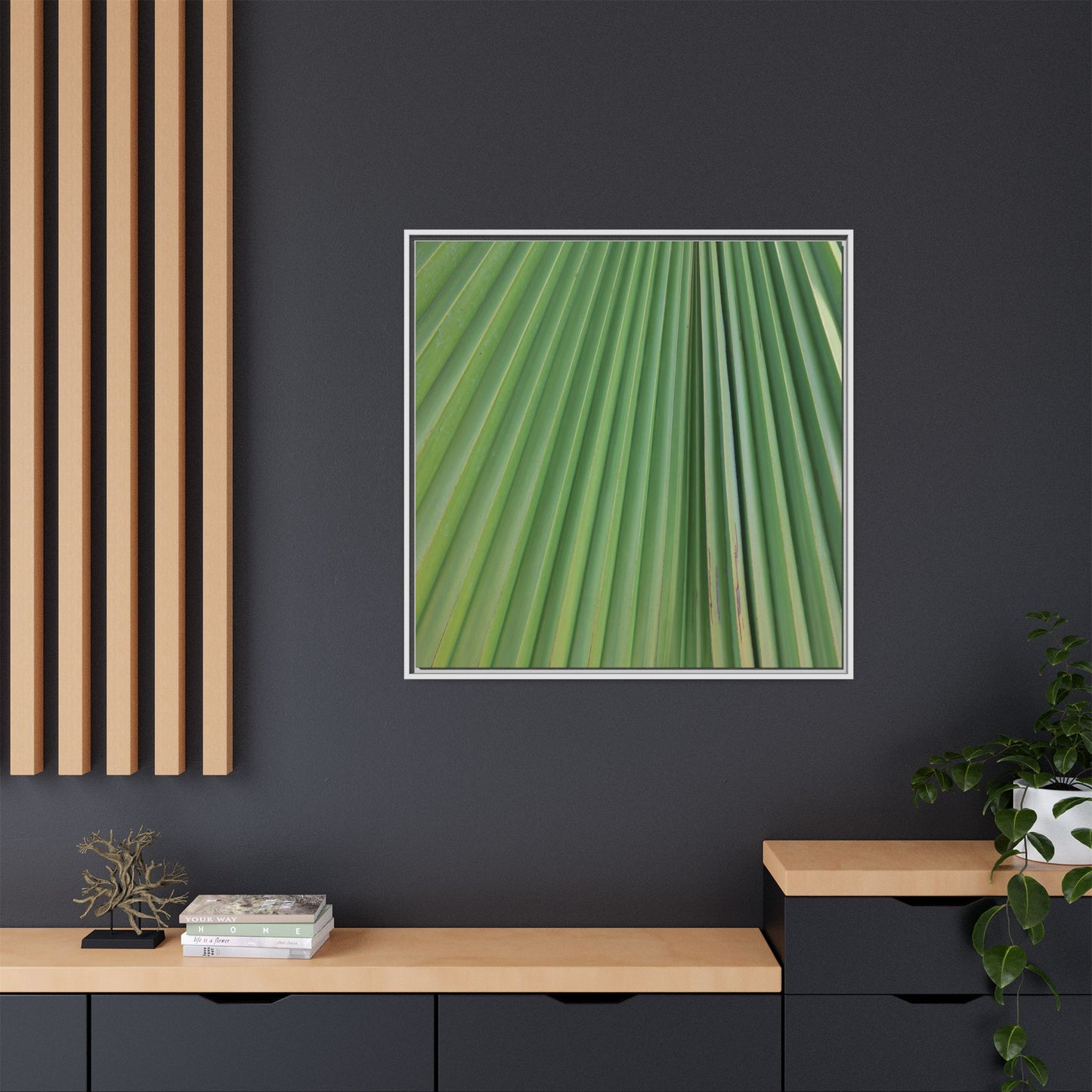 Emerald Rays - Unique Stretched Canvas Wall Art