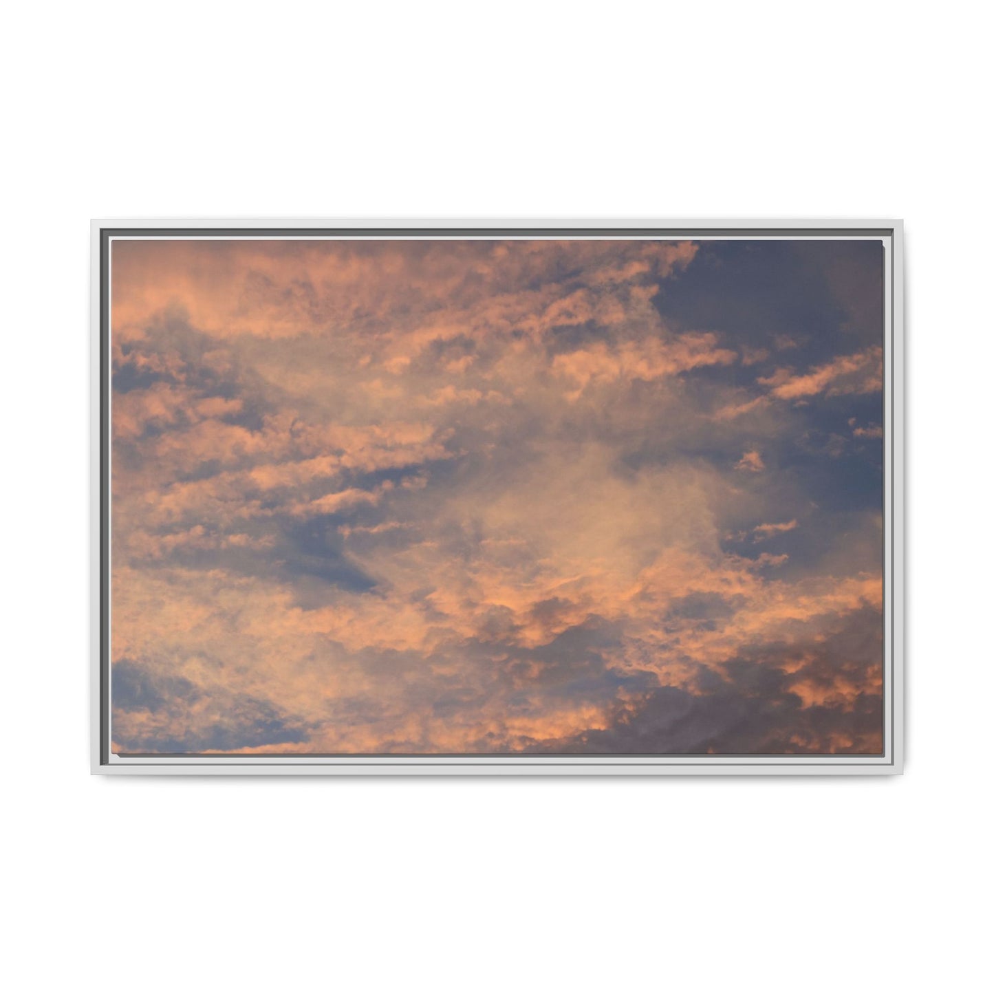 Sunset's Ethereal Canvas - Unique Stretched Canvas Wall Art