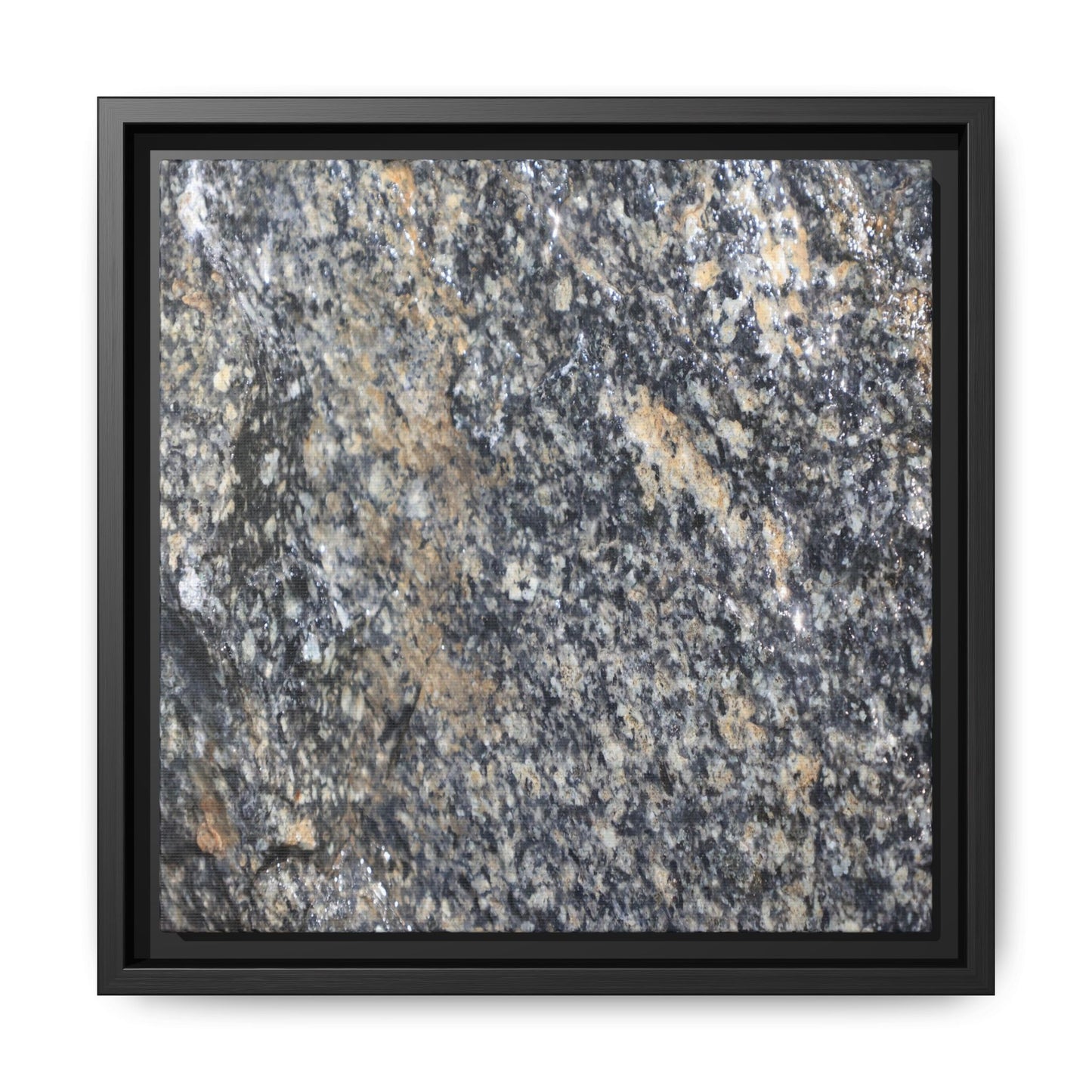 Crystalline Echoes - Unique Stretched Canvas Wall Art