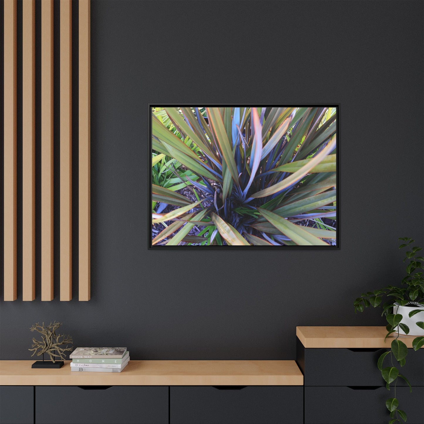 Radiant Leaves - Unique Stretched Canvas Wall Art