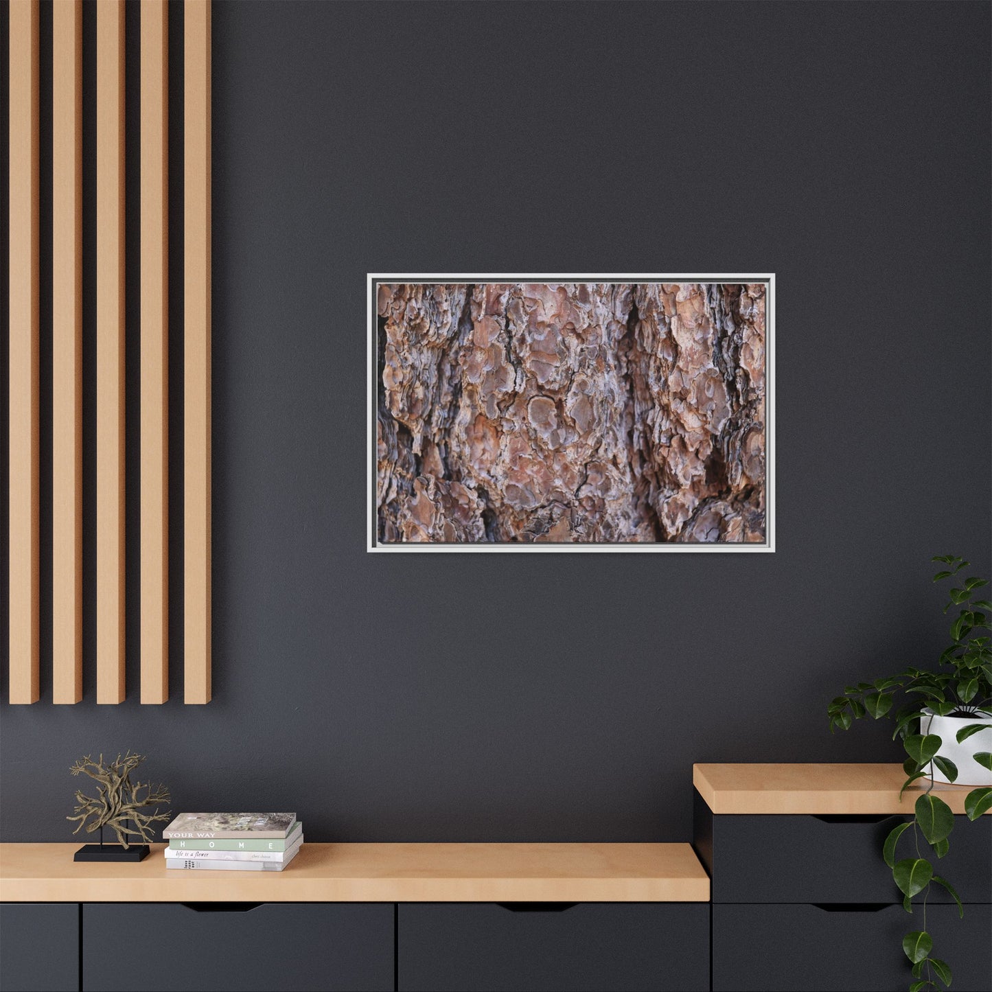 Woody Layers - Unique Stretched Canvas Wall Art