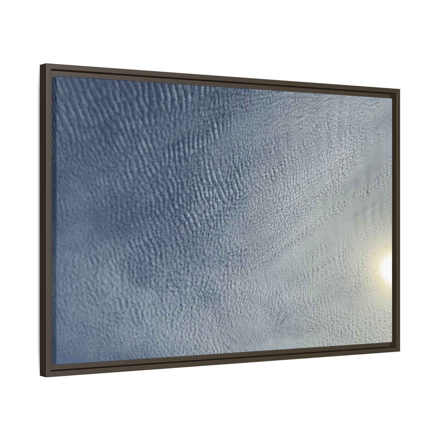 Undulating Whispers of Cerulean Stillness - Unique Stretched Canvas Wall Art