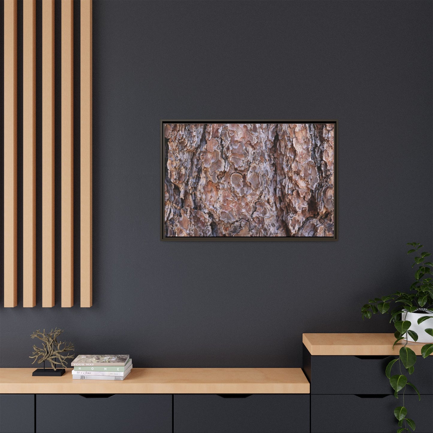 Woody Layers - Unique Stretched Canvas Wall Art