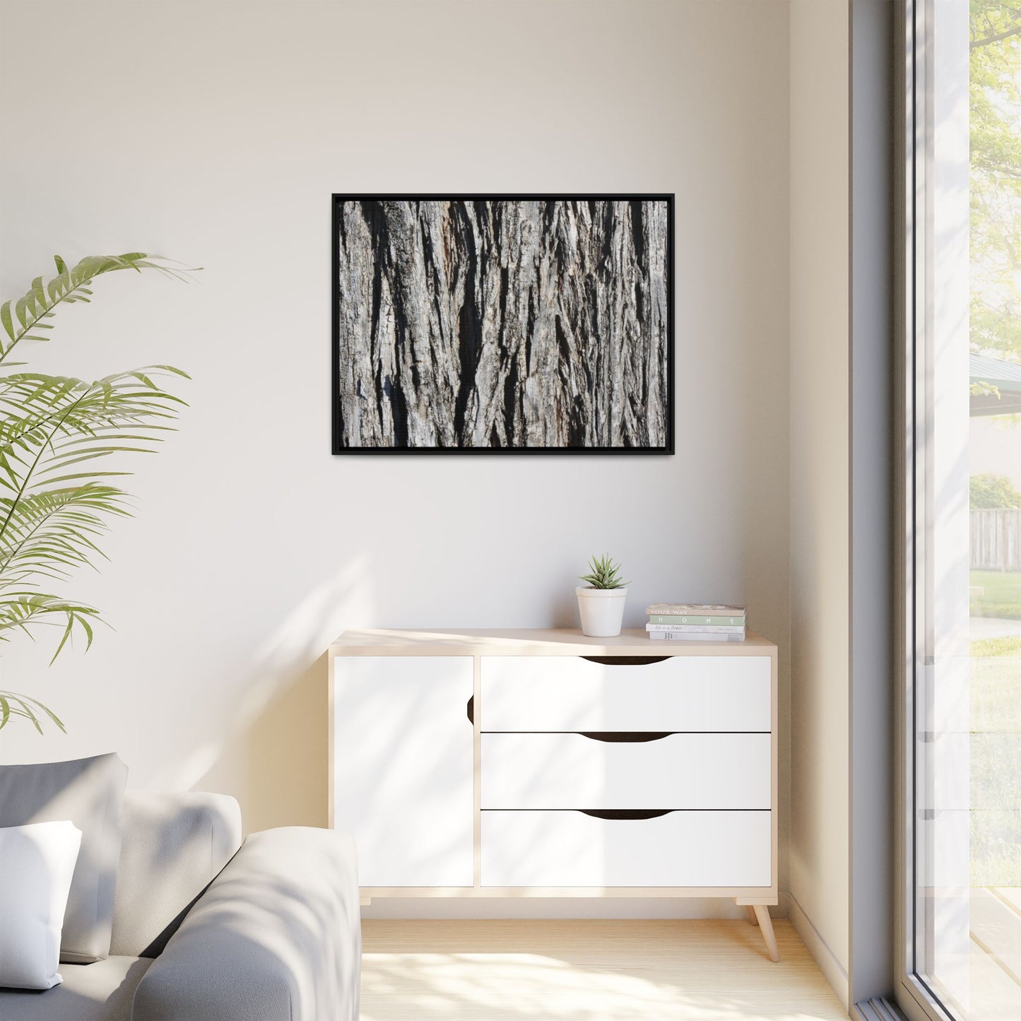 Bark Lines - Unique Stretched Canvas Wall Art