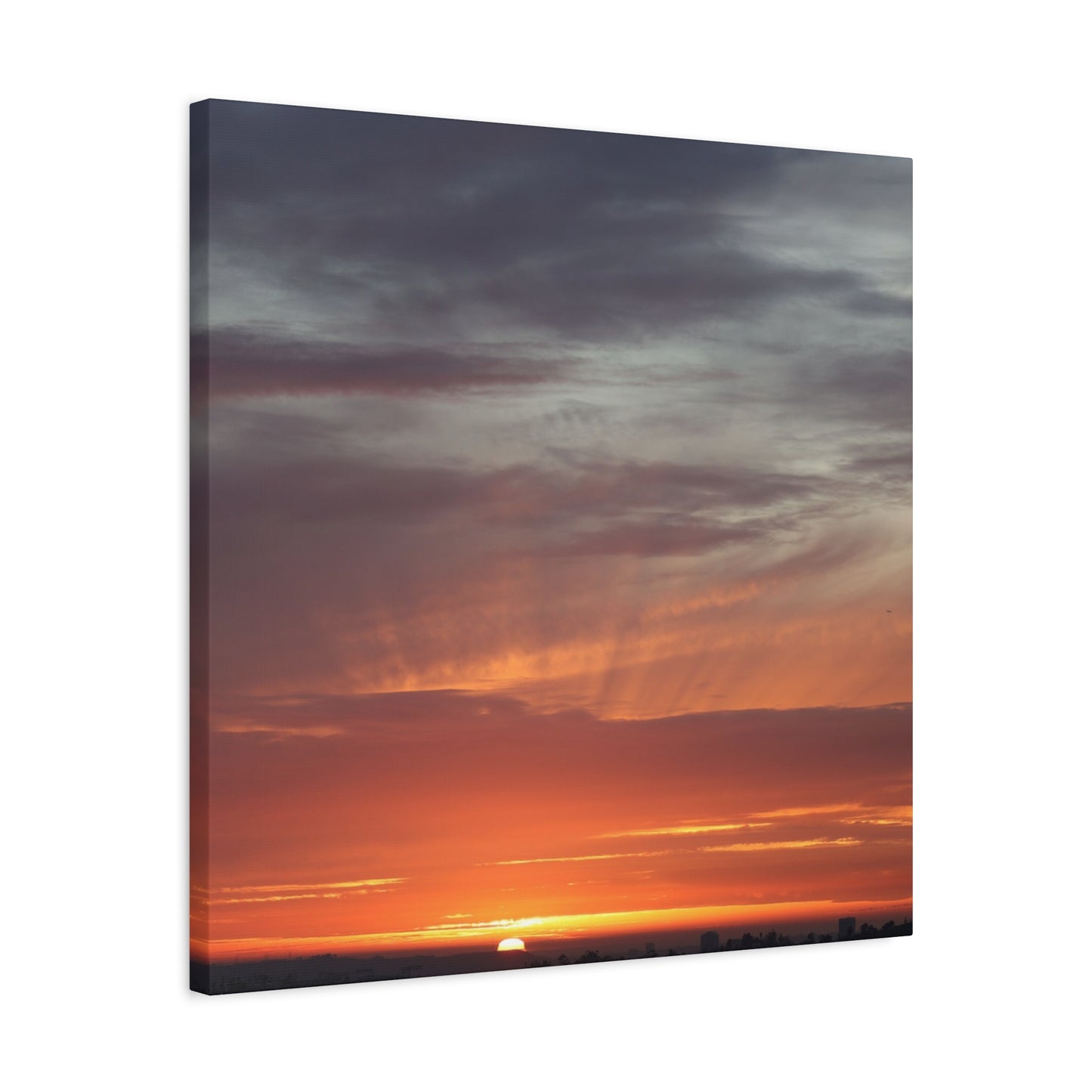 Horizon's Ember - Unique Frameless Canvas Wall Art