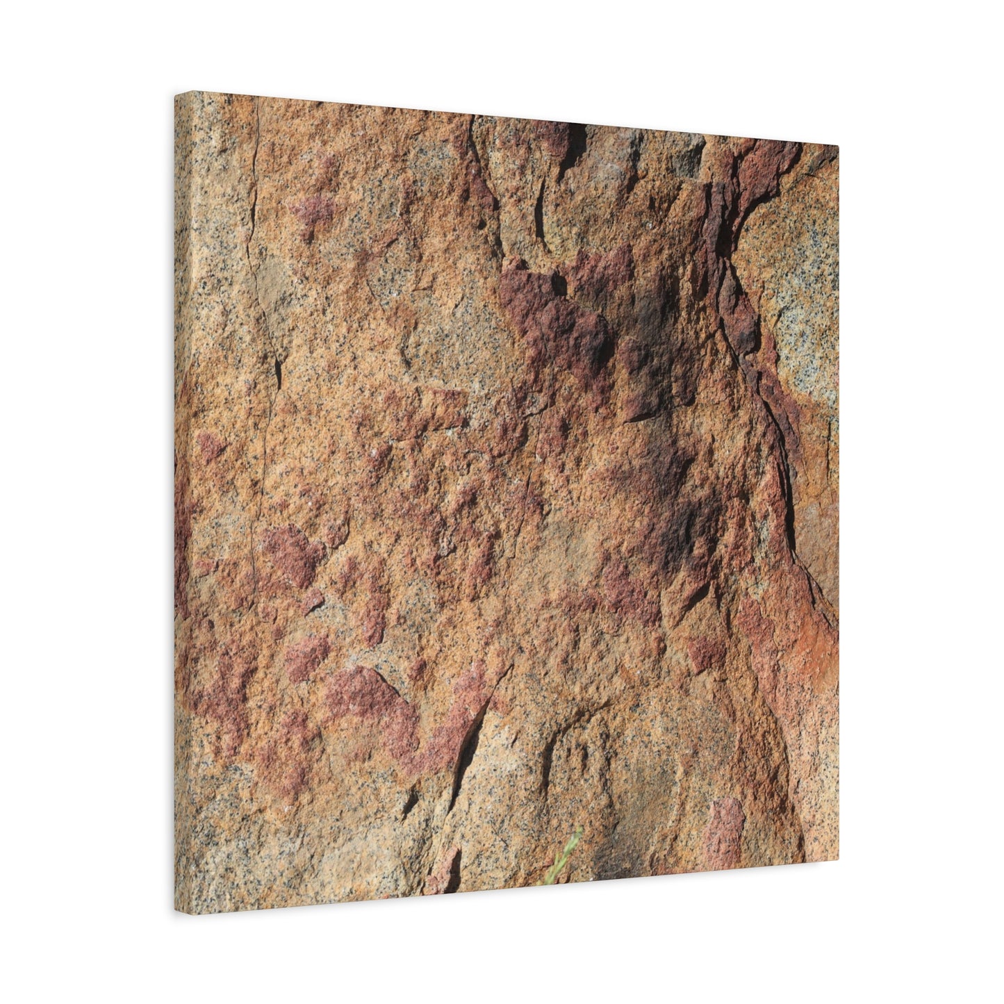 Lithic Veins of Ember - Unique Frameless Canvas Wall Art