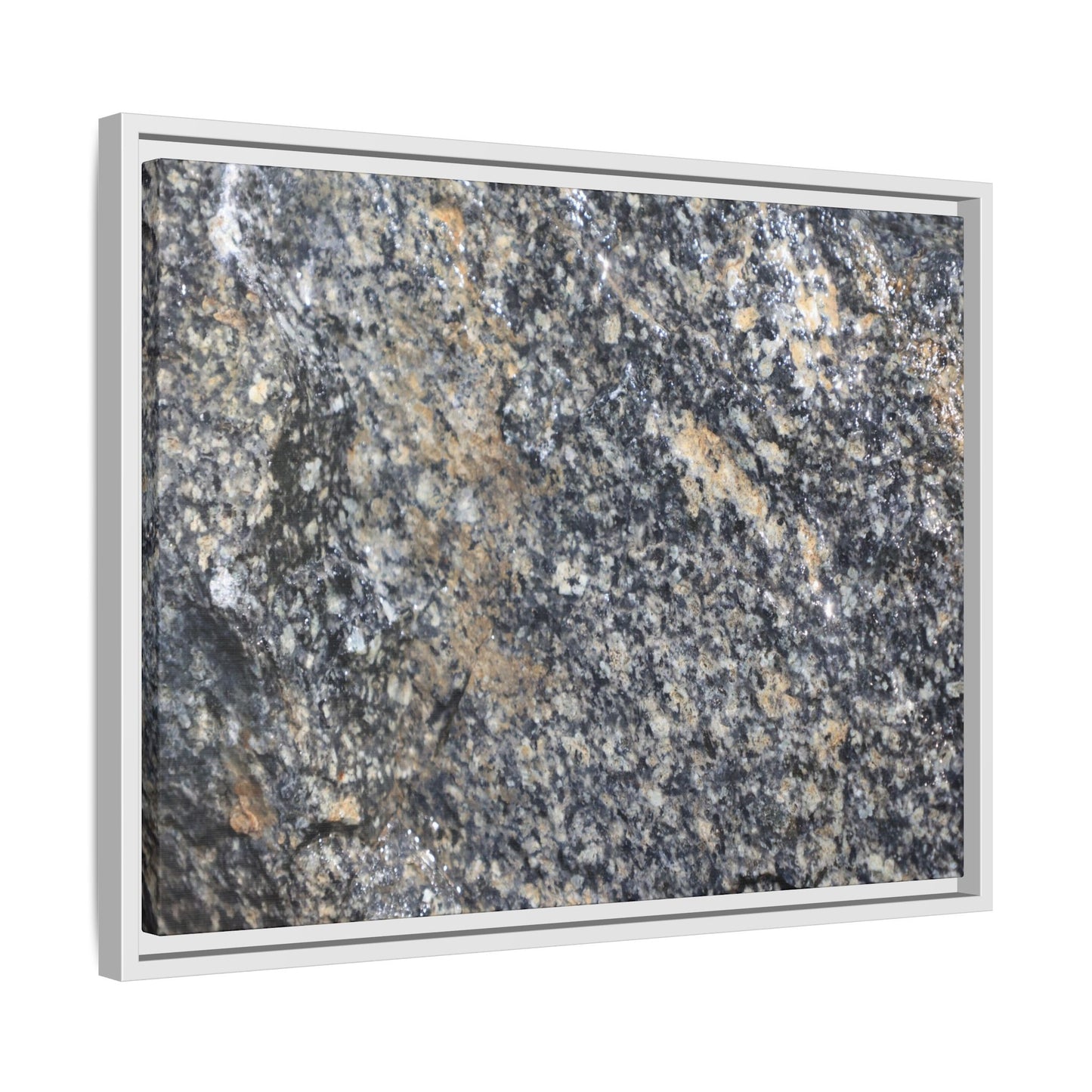 Crystalline Echoes - Unique Stretched Canvas Wall Art