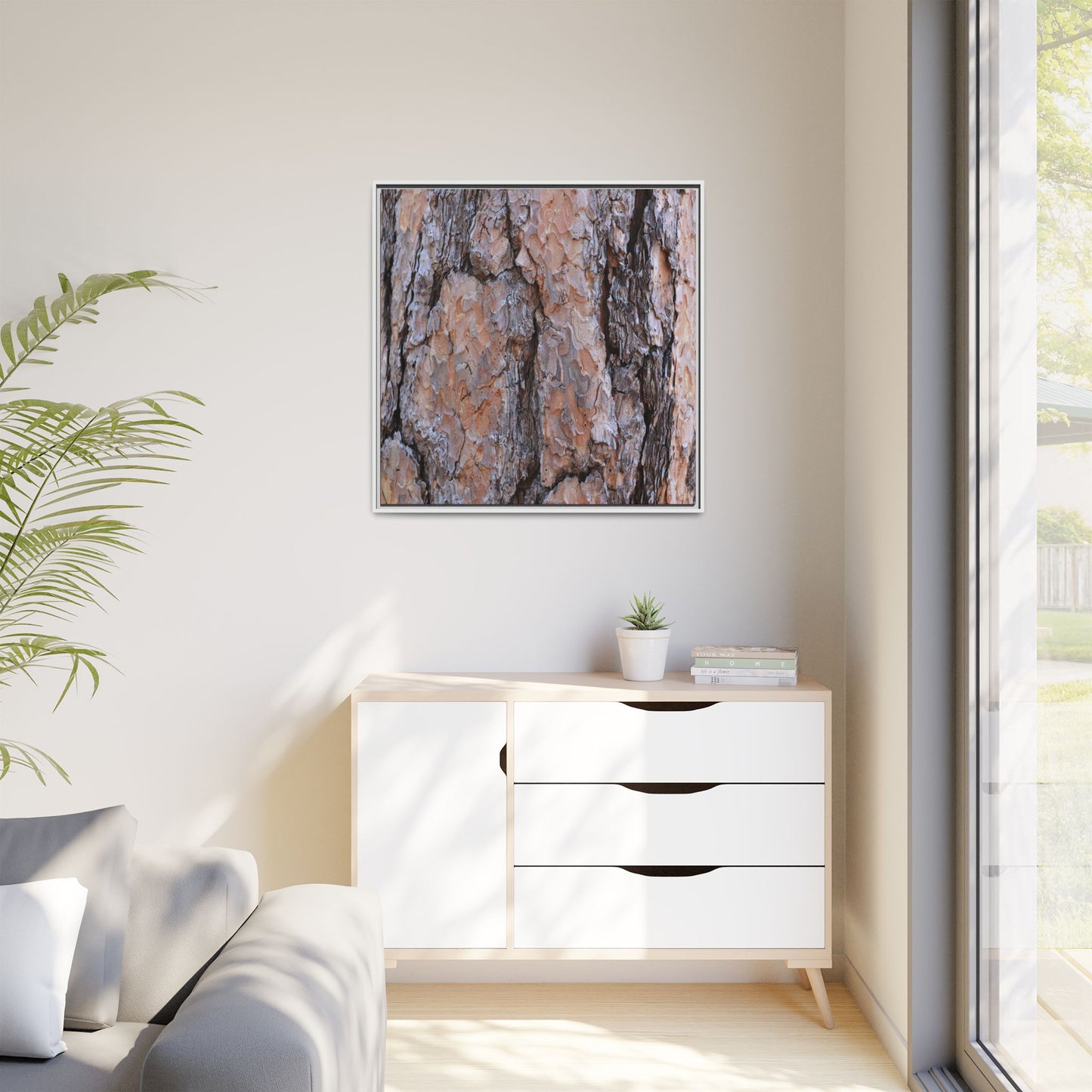 Tree Skin Symphony - Unique Stretched Canvas Wall Art
