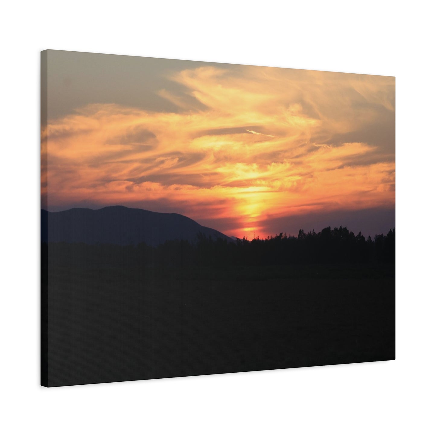 Mountain Twilight - Unique Frameless Canvas Wall Art