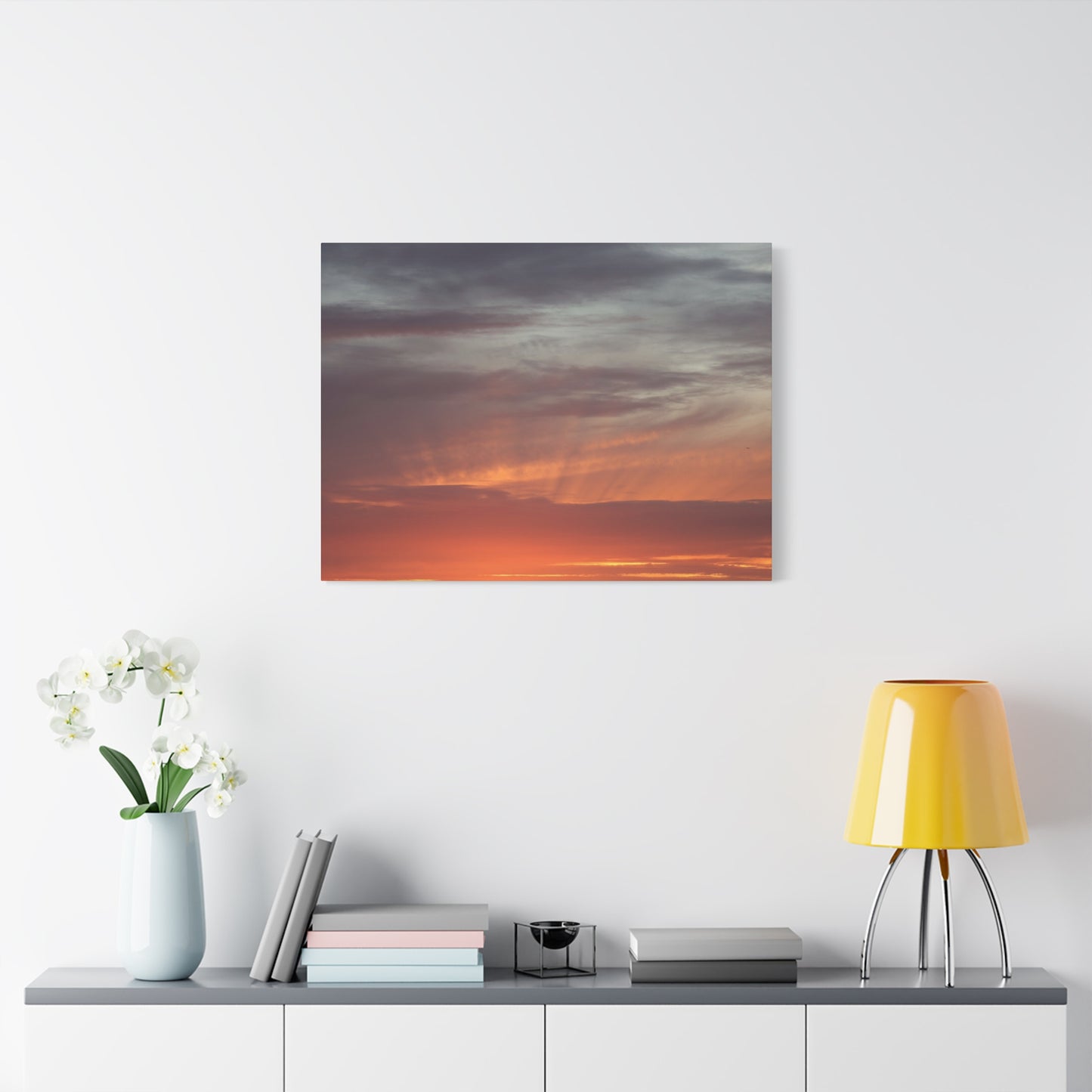 Horizon's Ember - Unique Frameless Canvas Wall Art