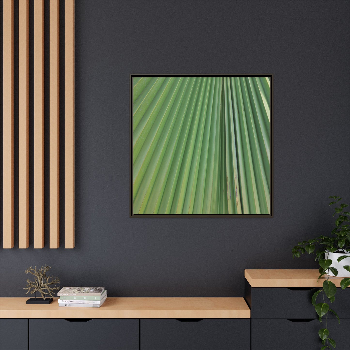 Emerald Rays - Unique Stretched Canvas Wall Art