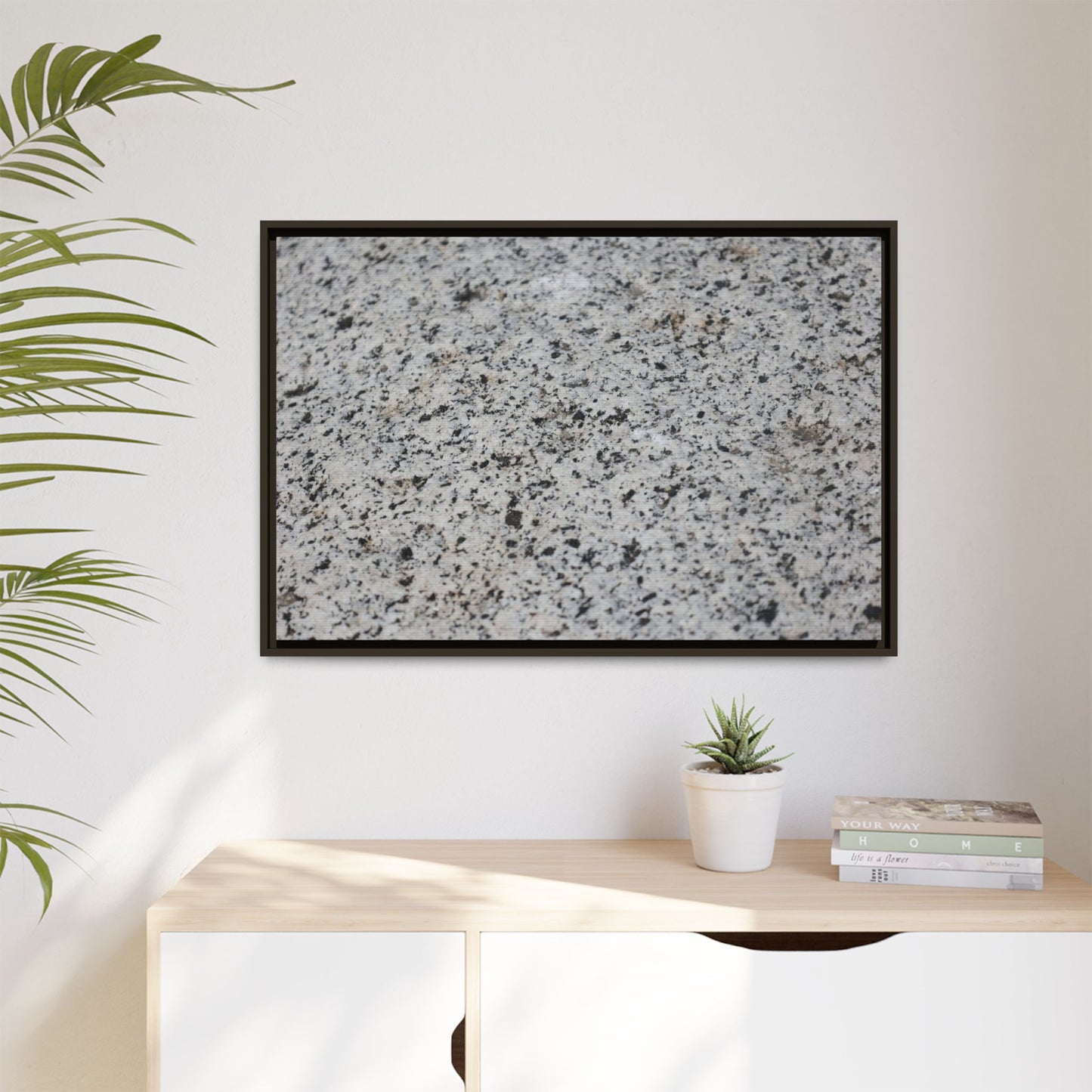 Monochrome Mosaic - Unique Stretched Canvas Wall Art