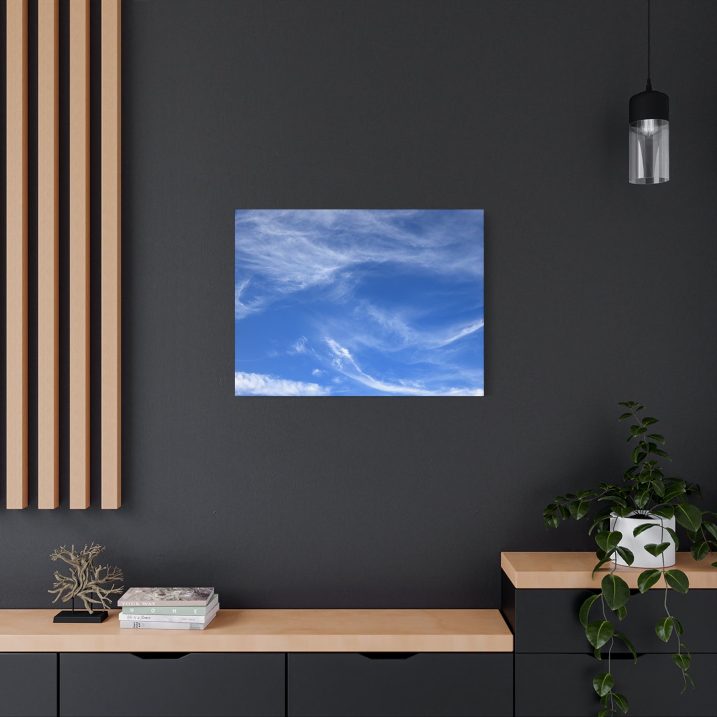 Sky's Ethereal Dance - Unique Frameless Canvas Wall Art