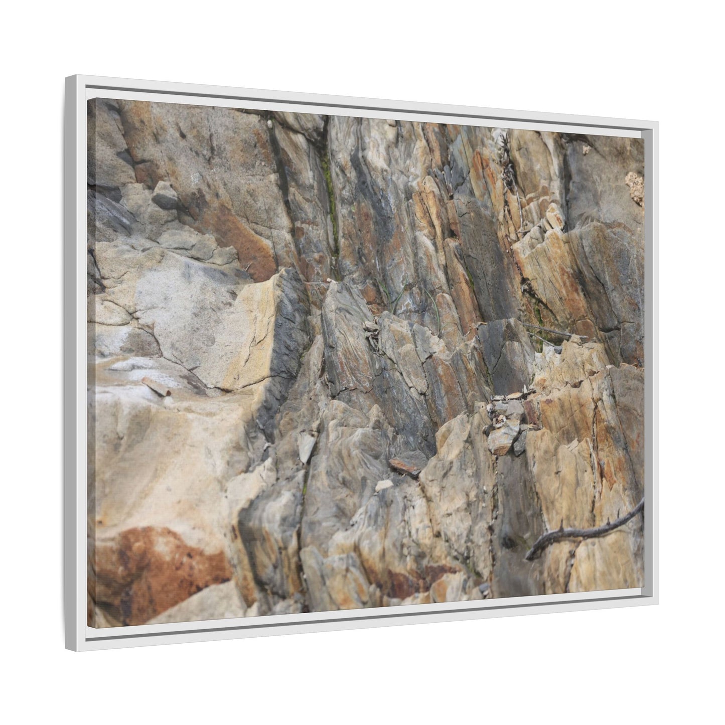 Stone's Silent Symphony - Unique Stretched Canvas Wall Art
