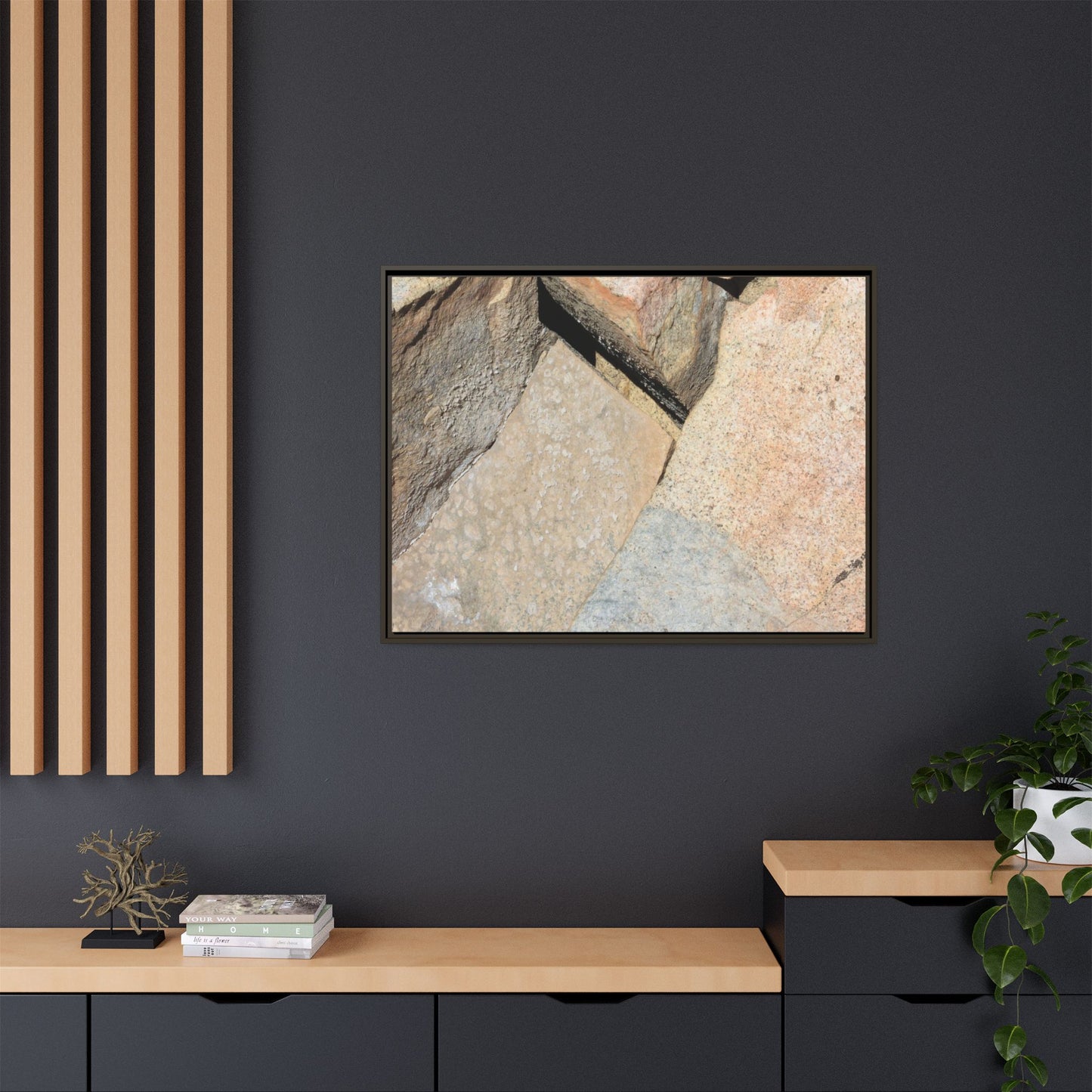 Rock Fragment - Unique Stretched Canvas Wall Art