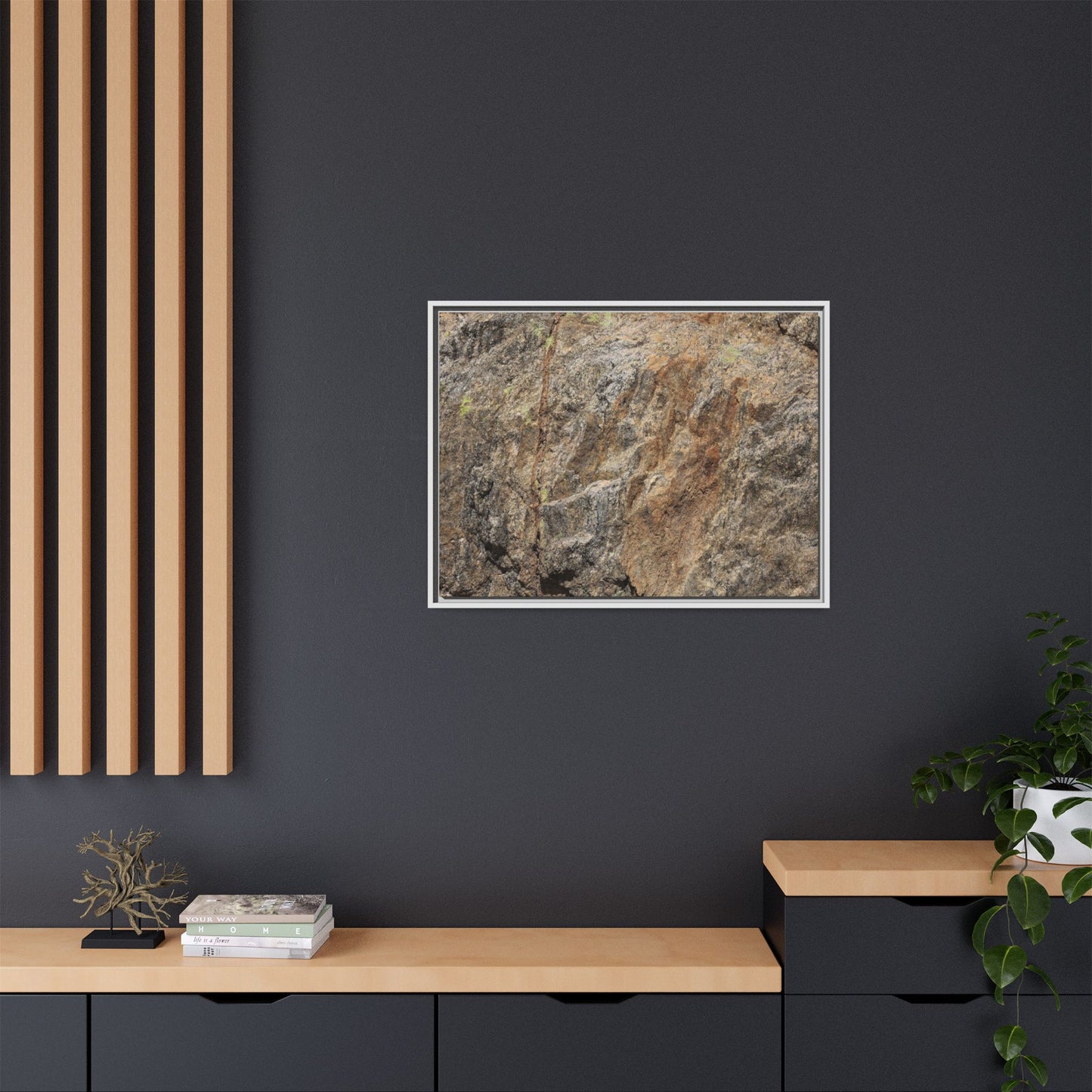 Weathered Rock Formation - Unique Stretched Canvas Wall Art