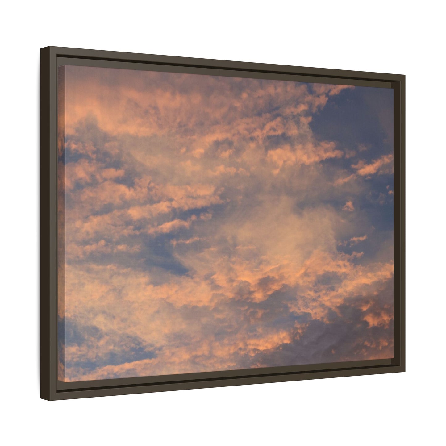 Sunset's Ethereal Canvas - Unique Stretched Canvas Wall Art