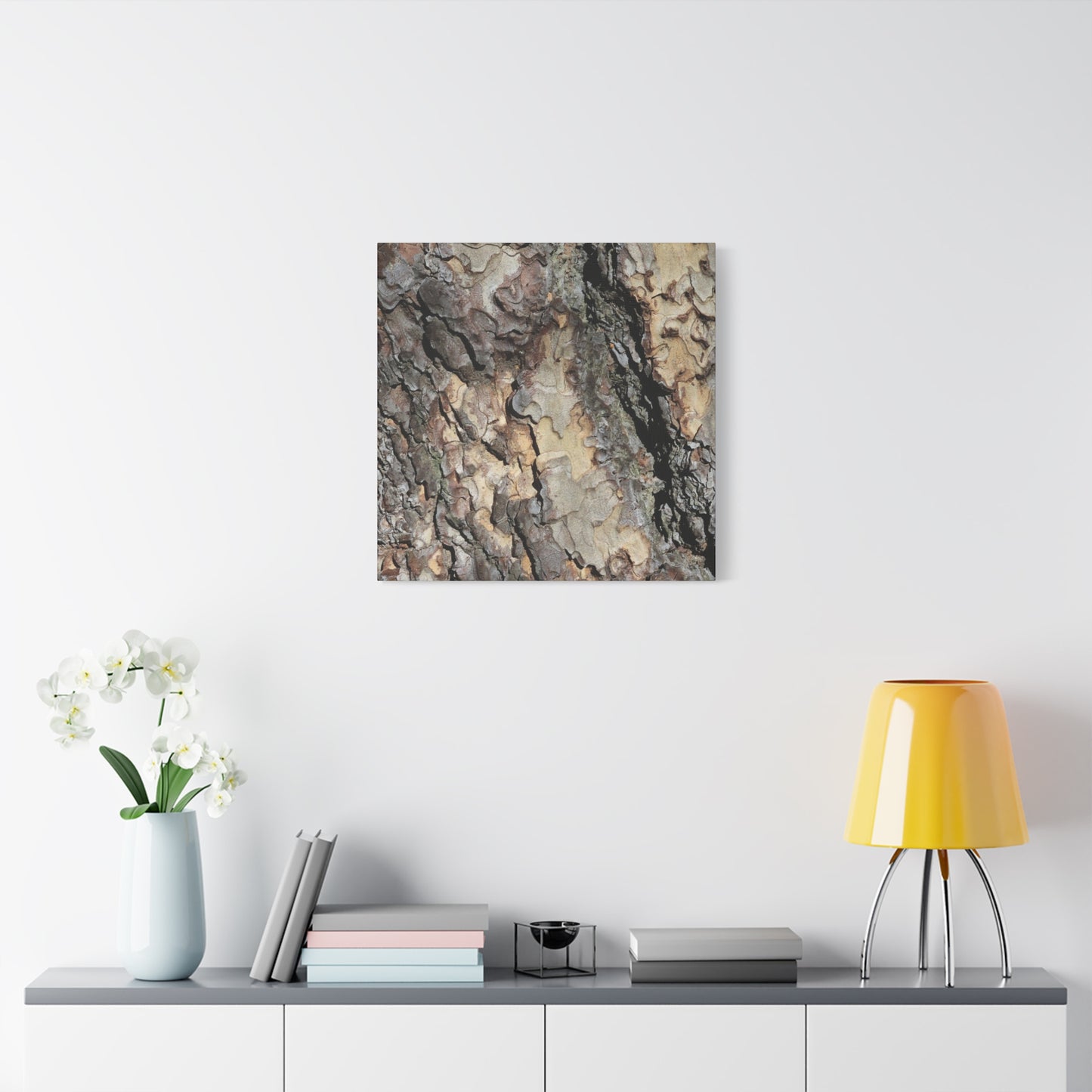 Tree Bark Symphony - Unique Frameless Canvas Wall Art