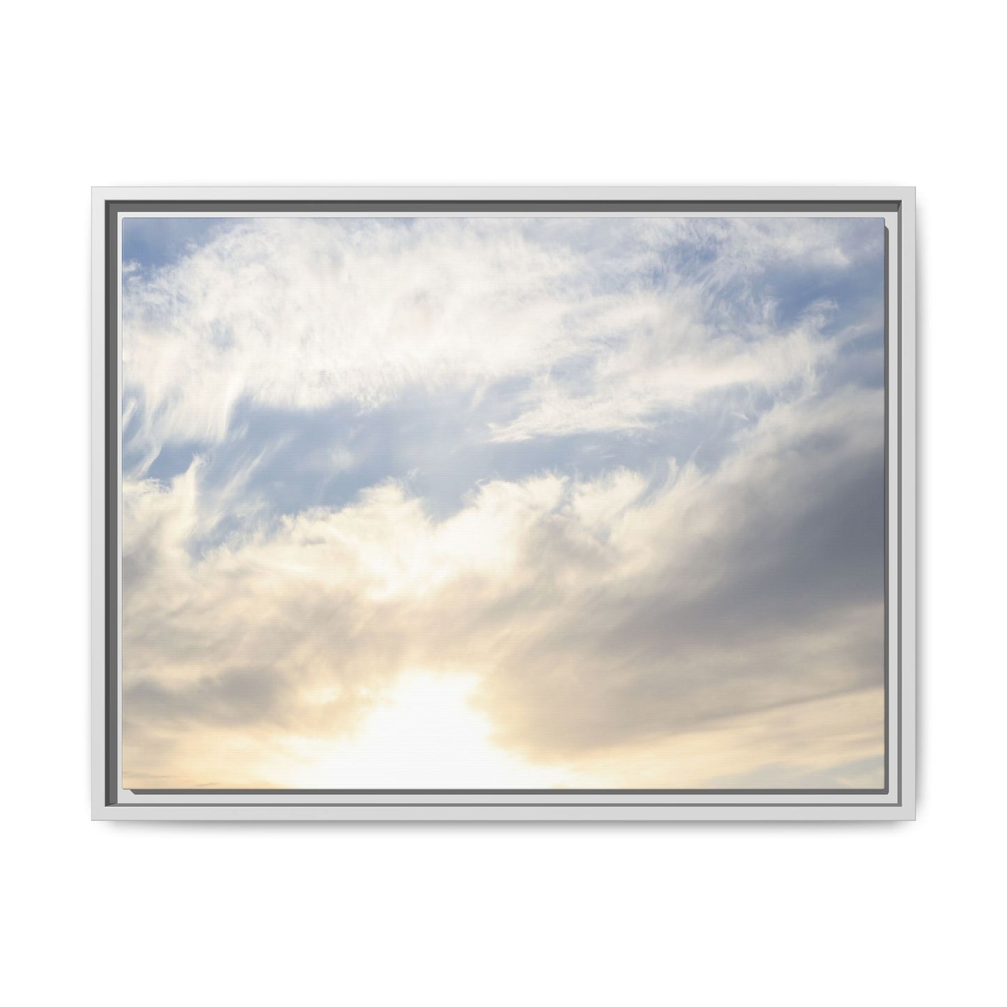 Sky's Ethereal Whisper - Unique Stretched Canvas Wall Art