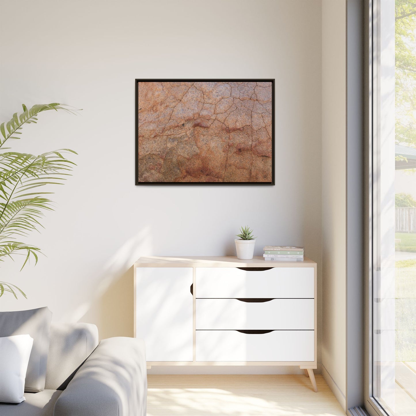 Russet Fissures - Unique Stretched Canvas Wall Art