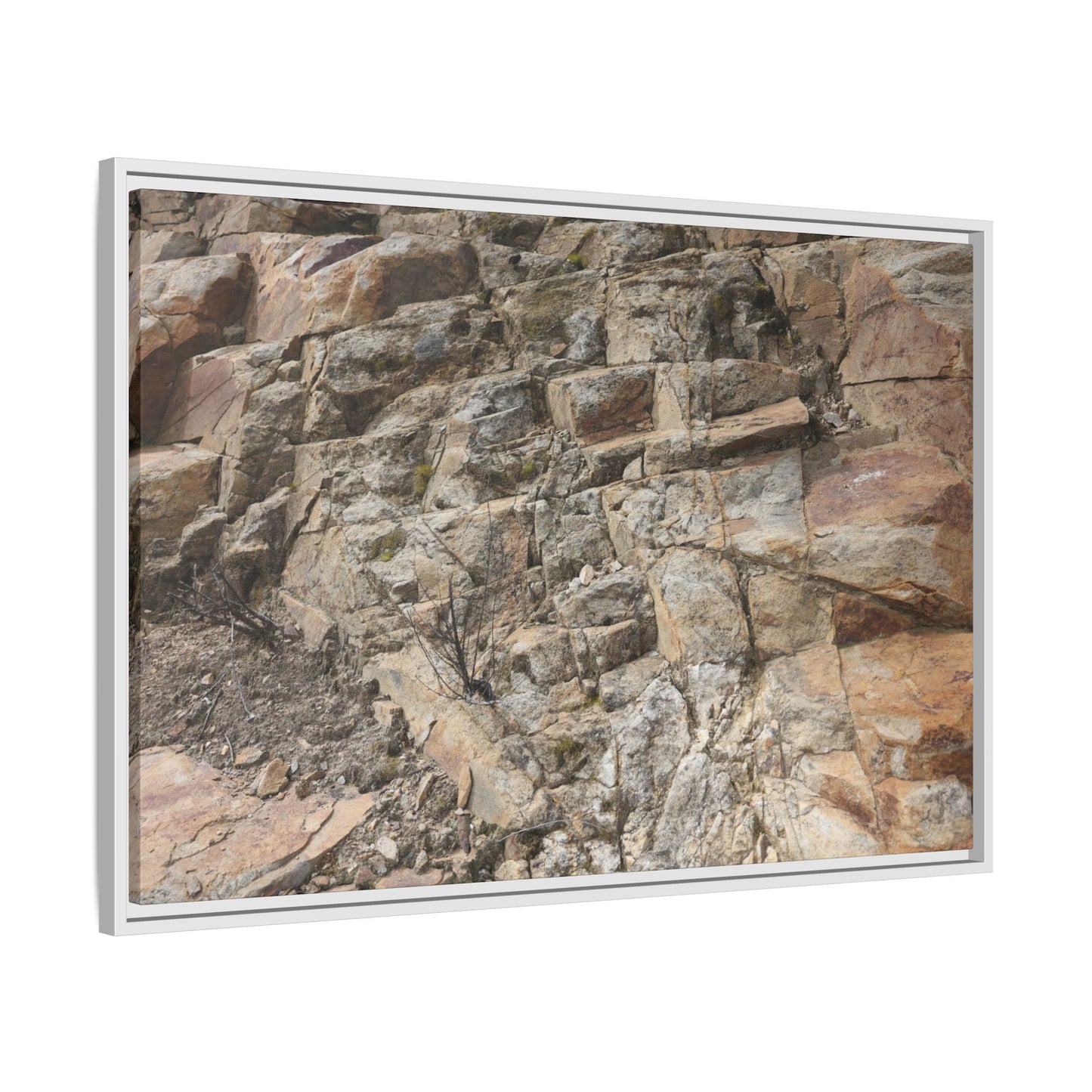 Stone's Silent Story - Unique Stretched Canvas Wall Art