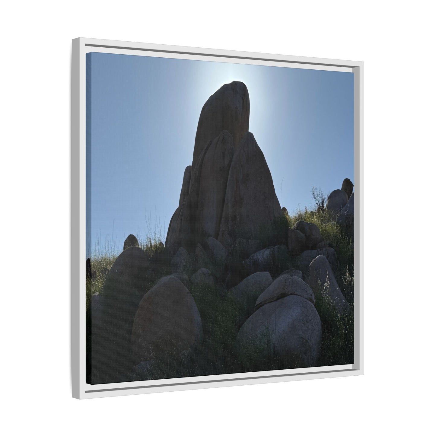 Boulder Silhouette - Unique Stretched Canvas Wall Art