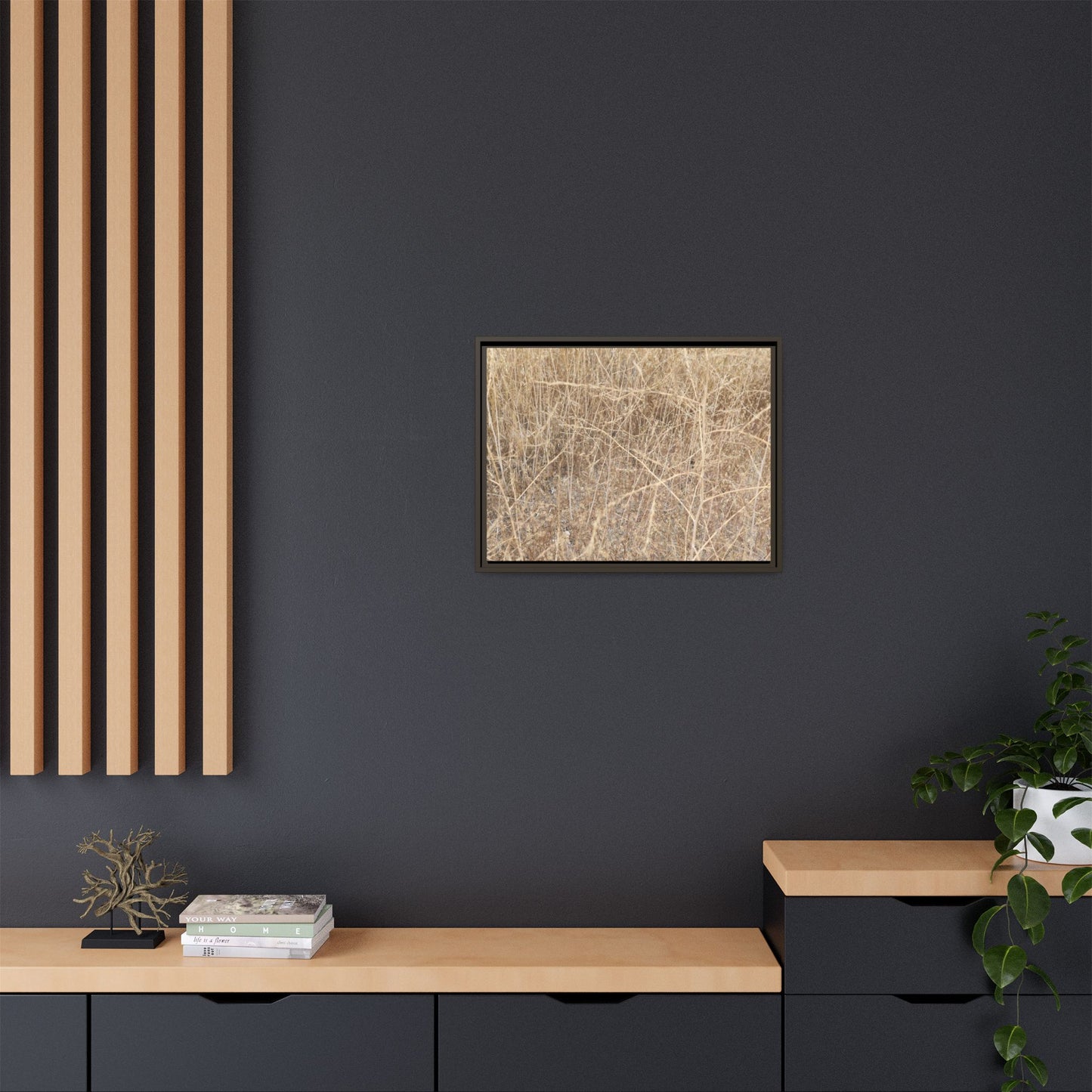 Golden Stalks - Unique Stretched Canvas Wall Art