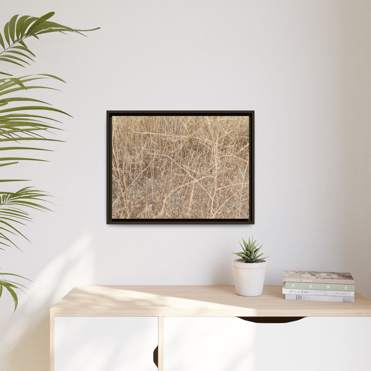 Golden Stalks - Unique Stretched Canvas Wall Art