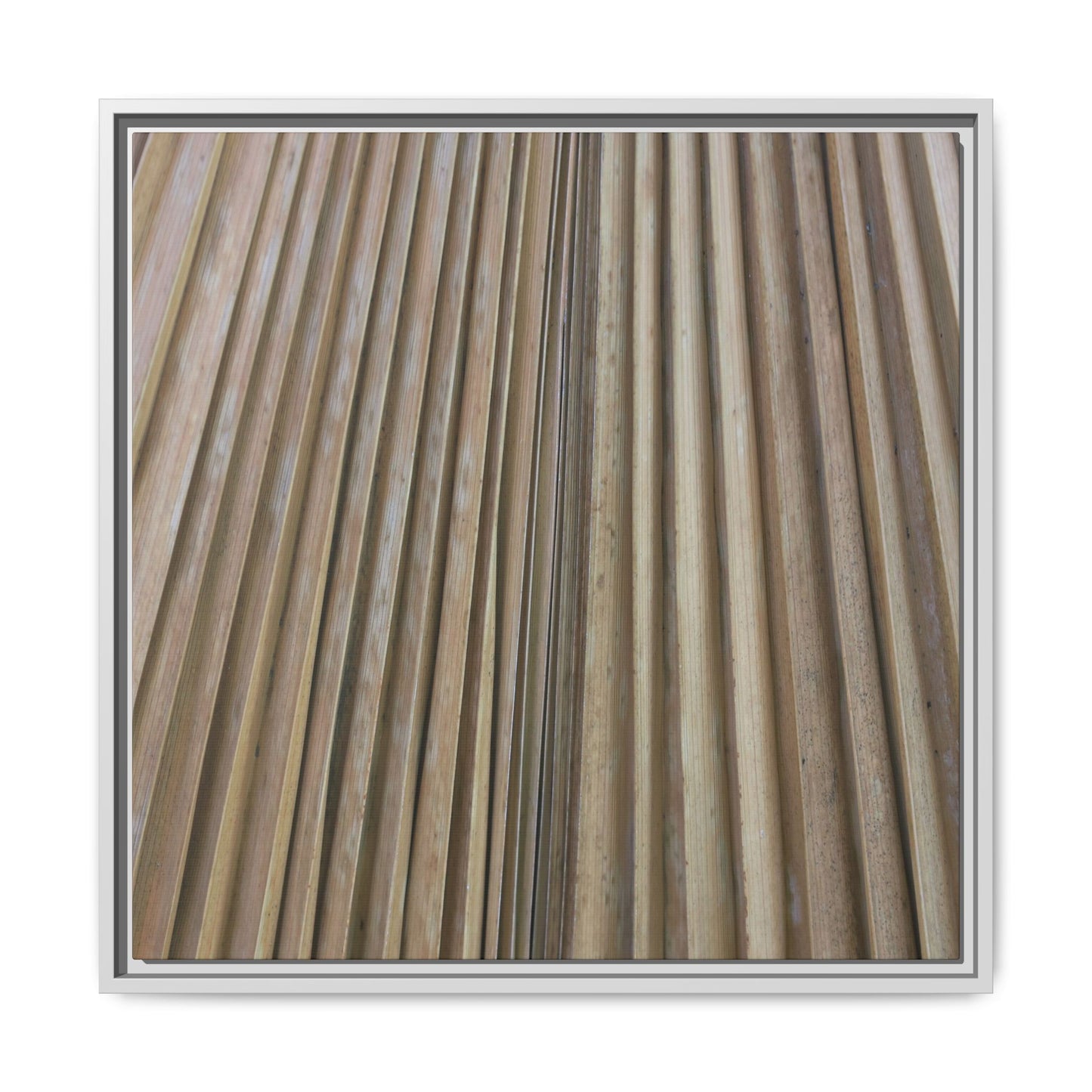 Wooden Whispers - Unique Stretched Canvas Wall Art