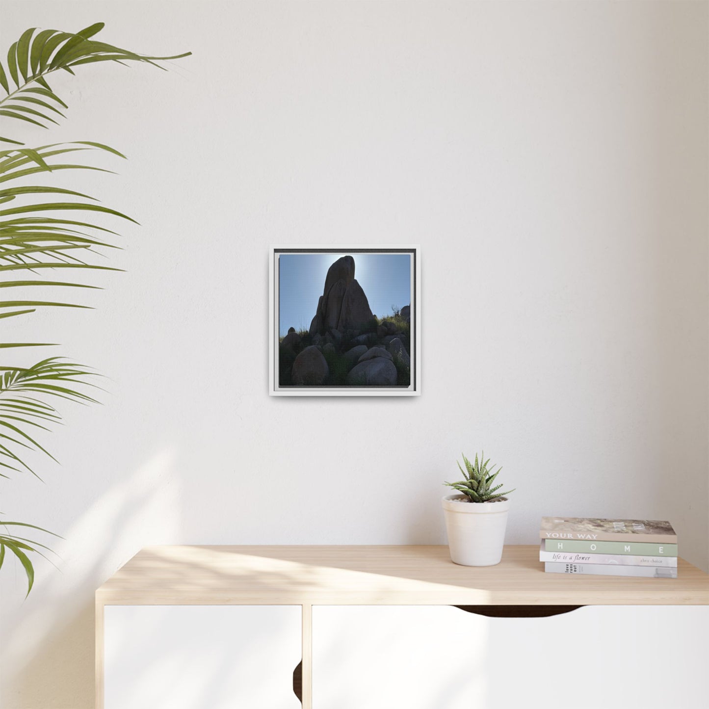 Boulder Silhouette - Unique Stretched Canvas Wall Art