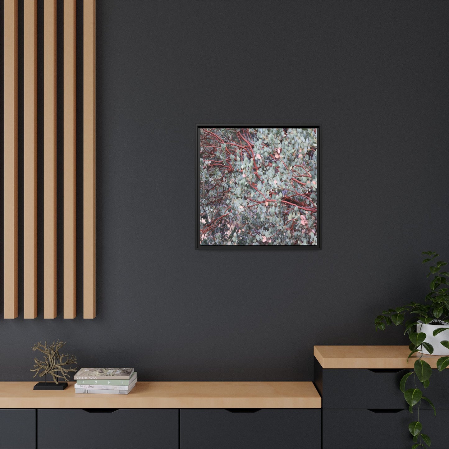 Whispers of Sage - Unique Stretched Canvas Wall Art