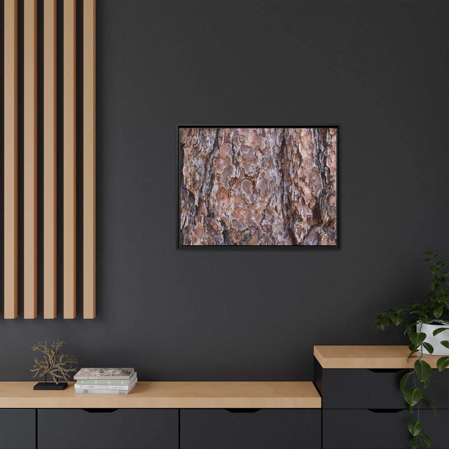 Woody Layers - Unique Stretched Canvas Wall Art