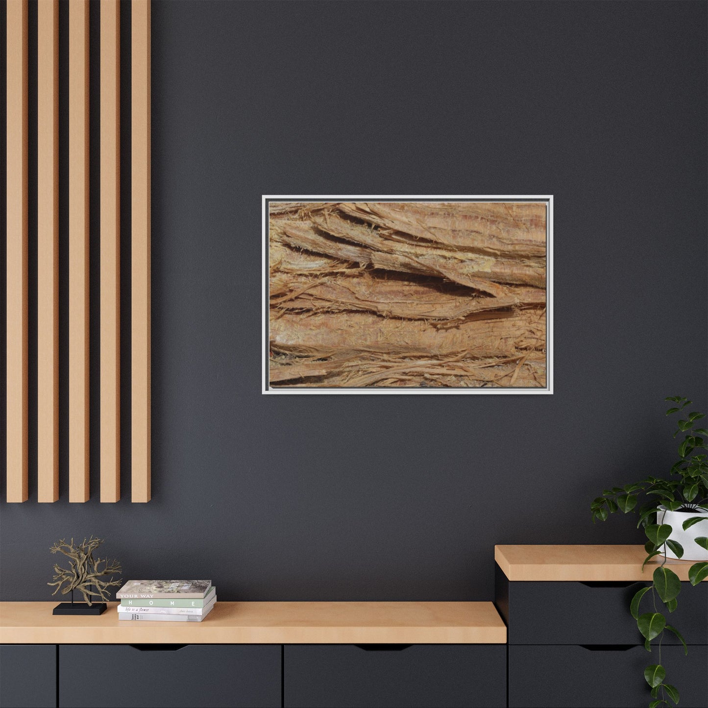 Splintered Bark - Unique Stretched Canvas Wall Art