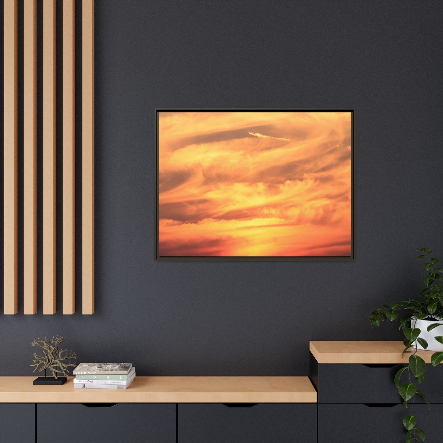 Burning Skies - Unique Stretched Canvas Wall Art