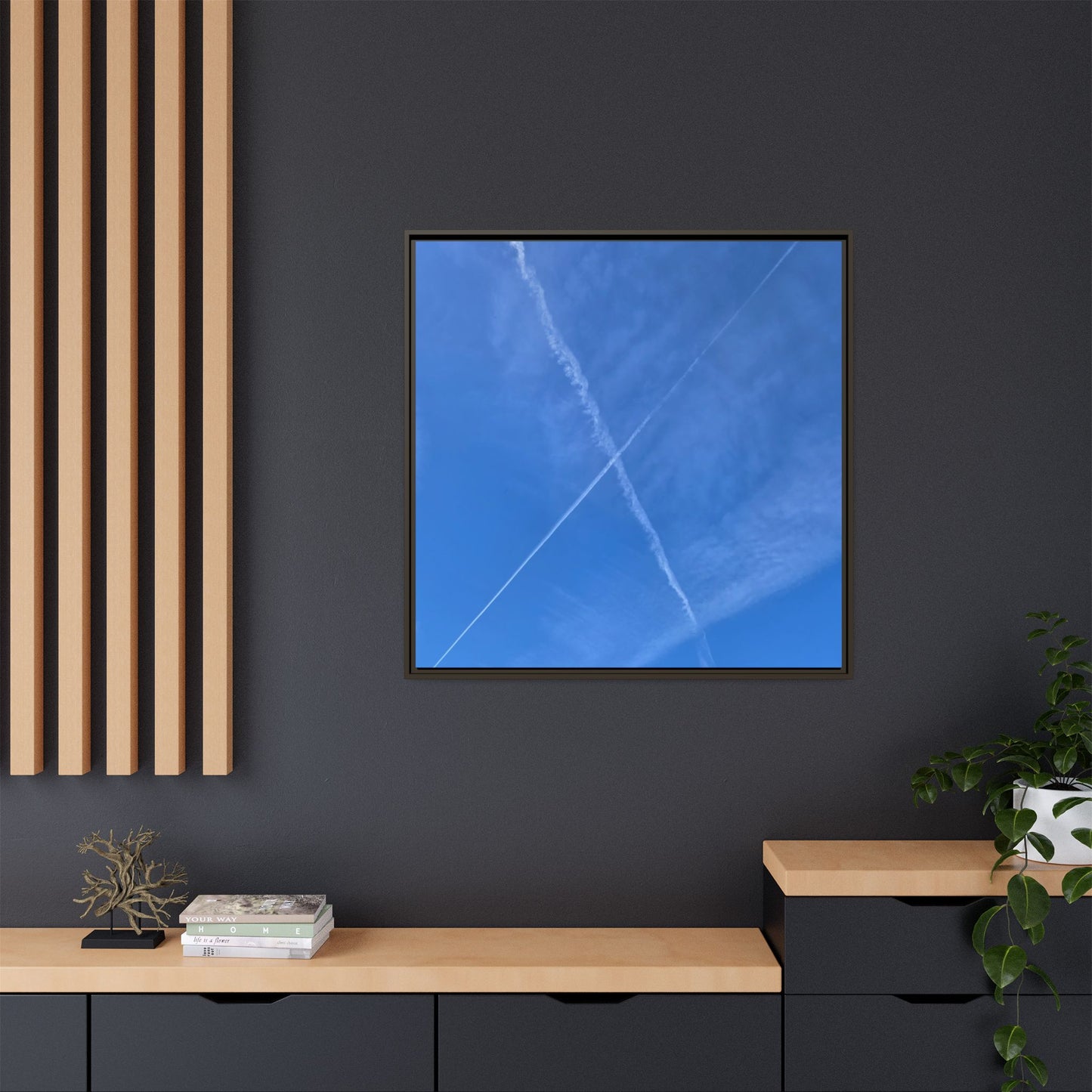 Sky Crossroads - Unique Stretched Canvas Wall Art