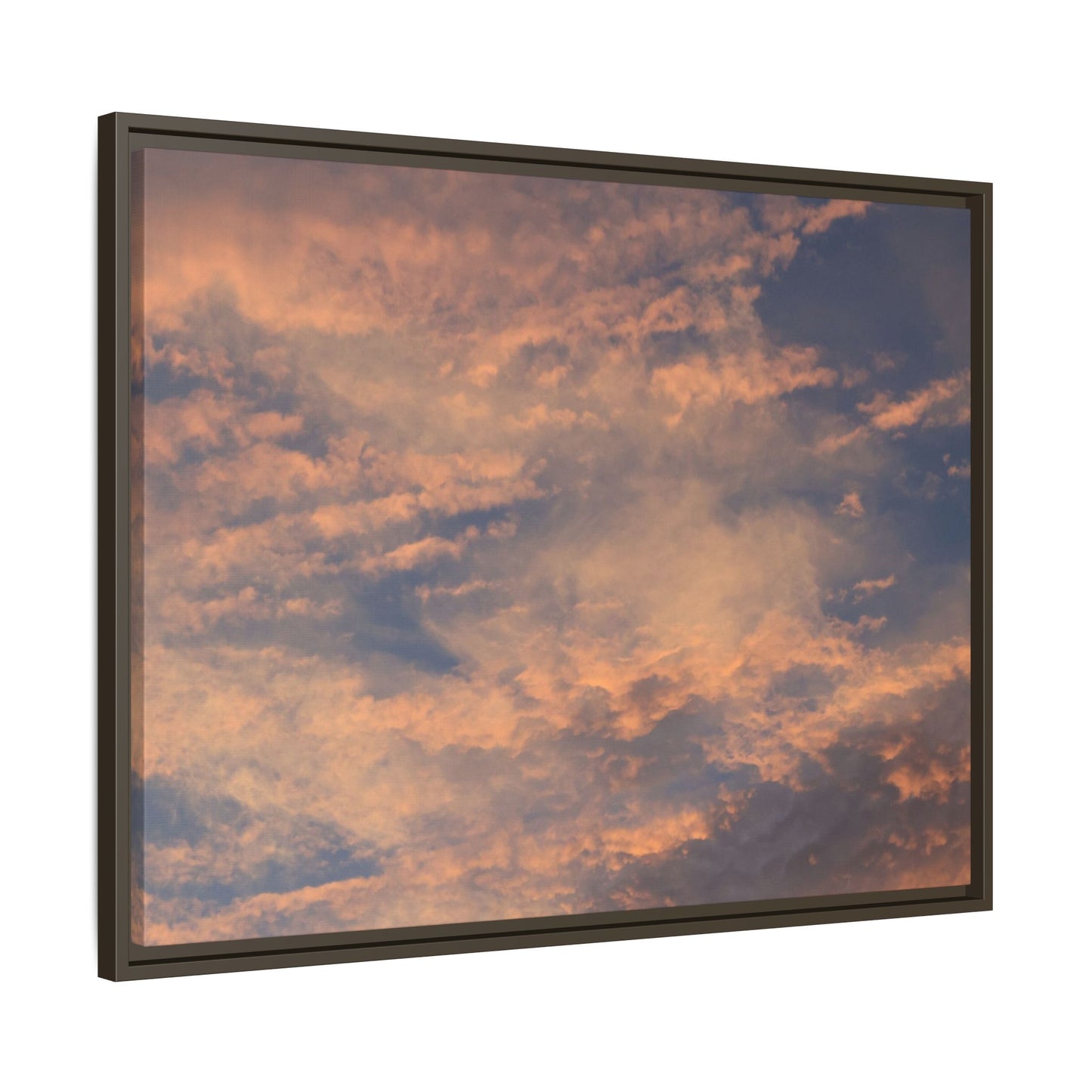 Sunset's Ethereal Canvas - Unique Stretched Canvas Wall Art