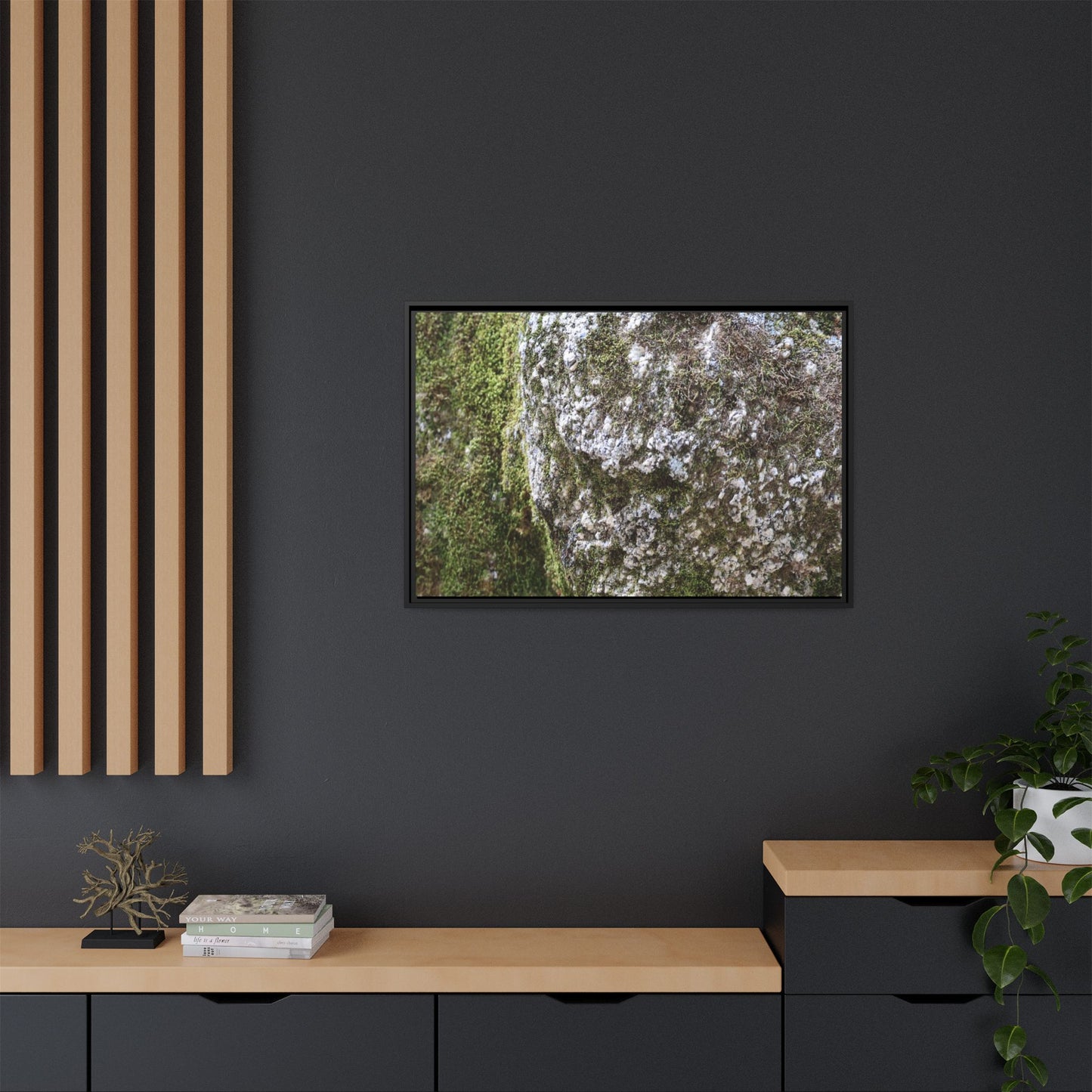 Lichen Landscape - Unique Stretched Canvas Wall Art