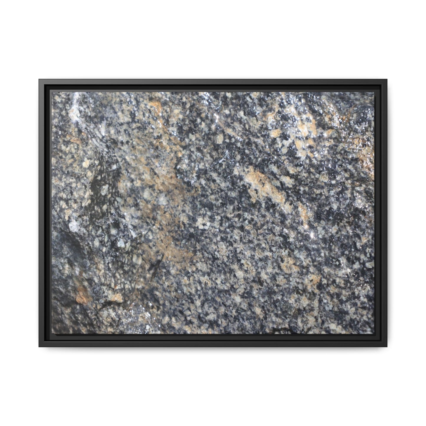 Crystalline Echoes - Unique Stretched Canvas Wall Art