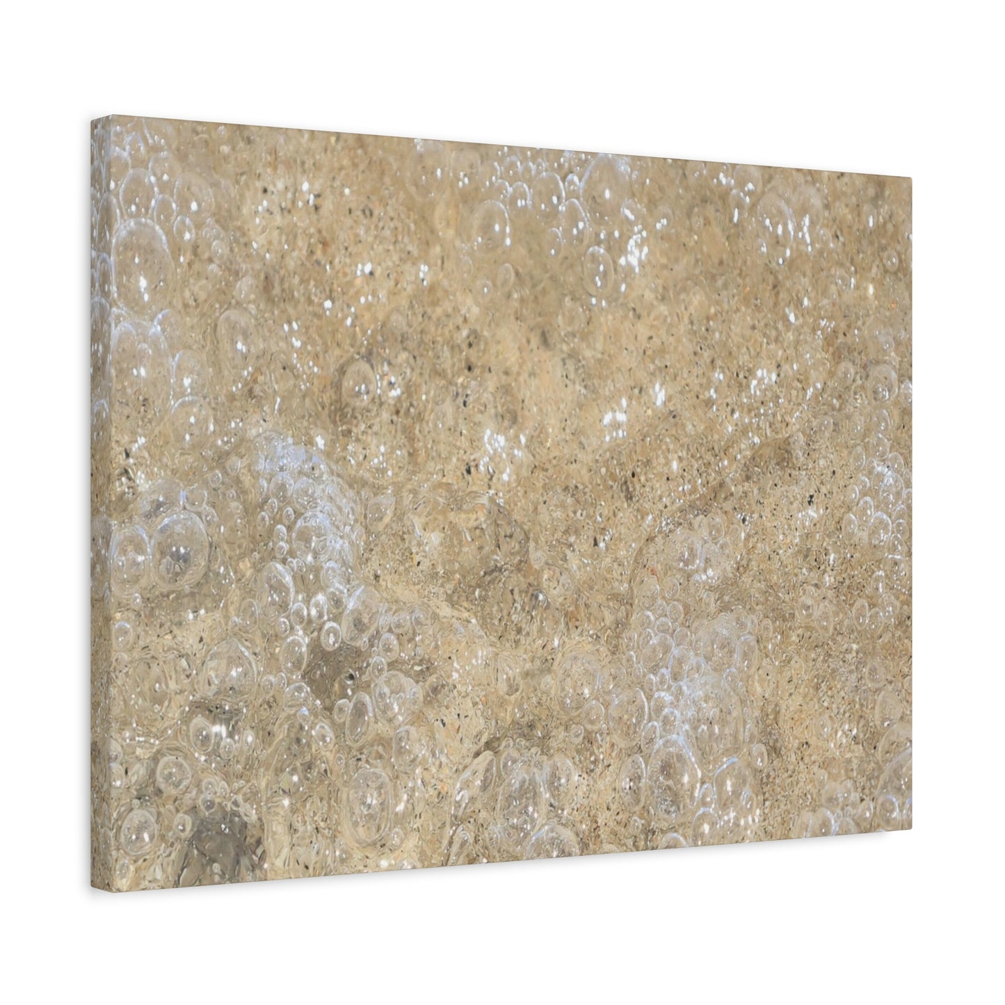 Bubbles in Sand - Unique Frameless Canvas Wall Art