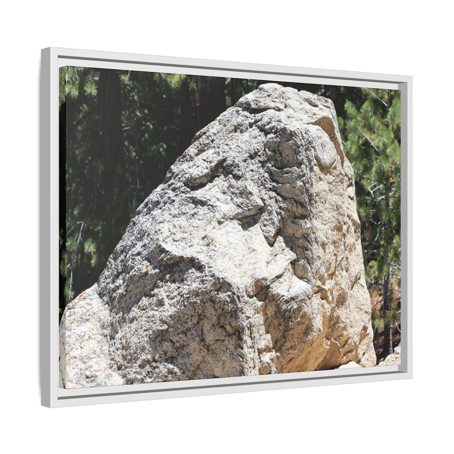Stone's Silent Whisper - Unique Stretched Canvas Wall Art