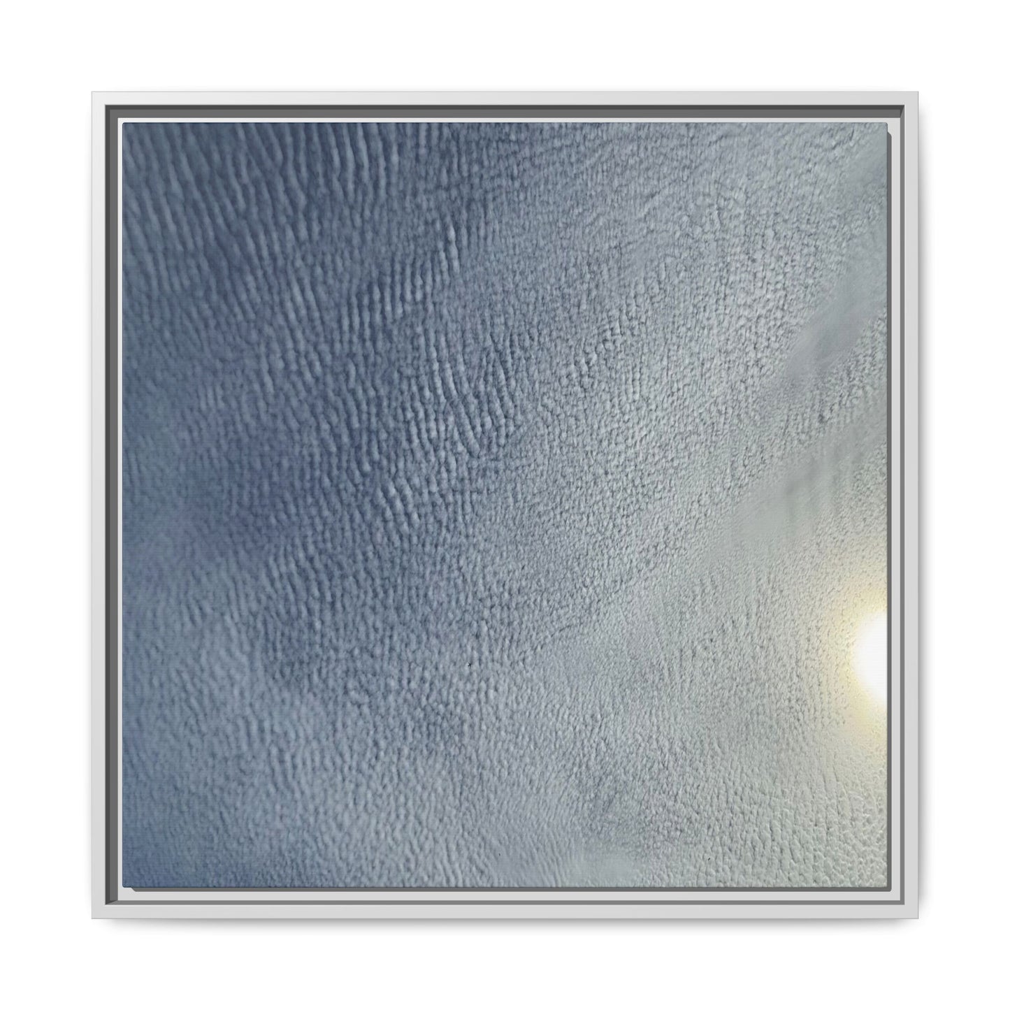 Undulating Whispers of Cerulean Stillness - Unique Stretched Canvas Wall Art
