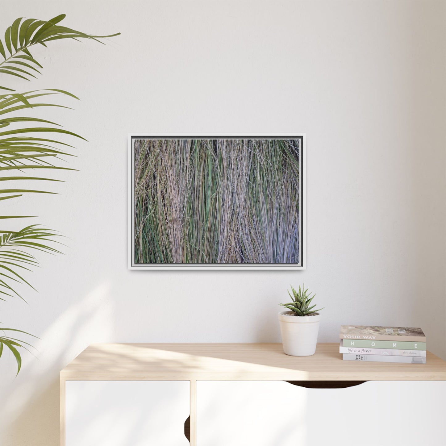 Whispers of Silver Grass - Unique Stretched Canvas Wall Art