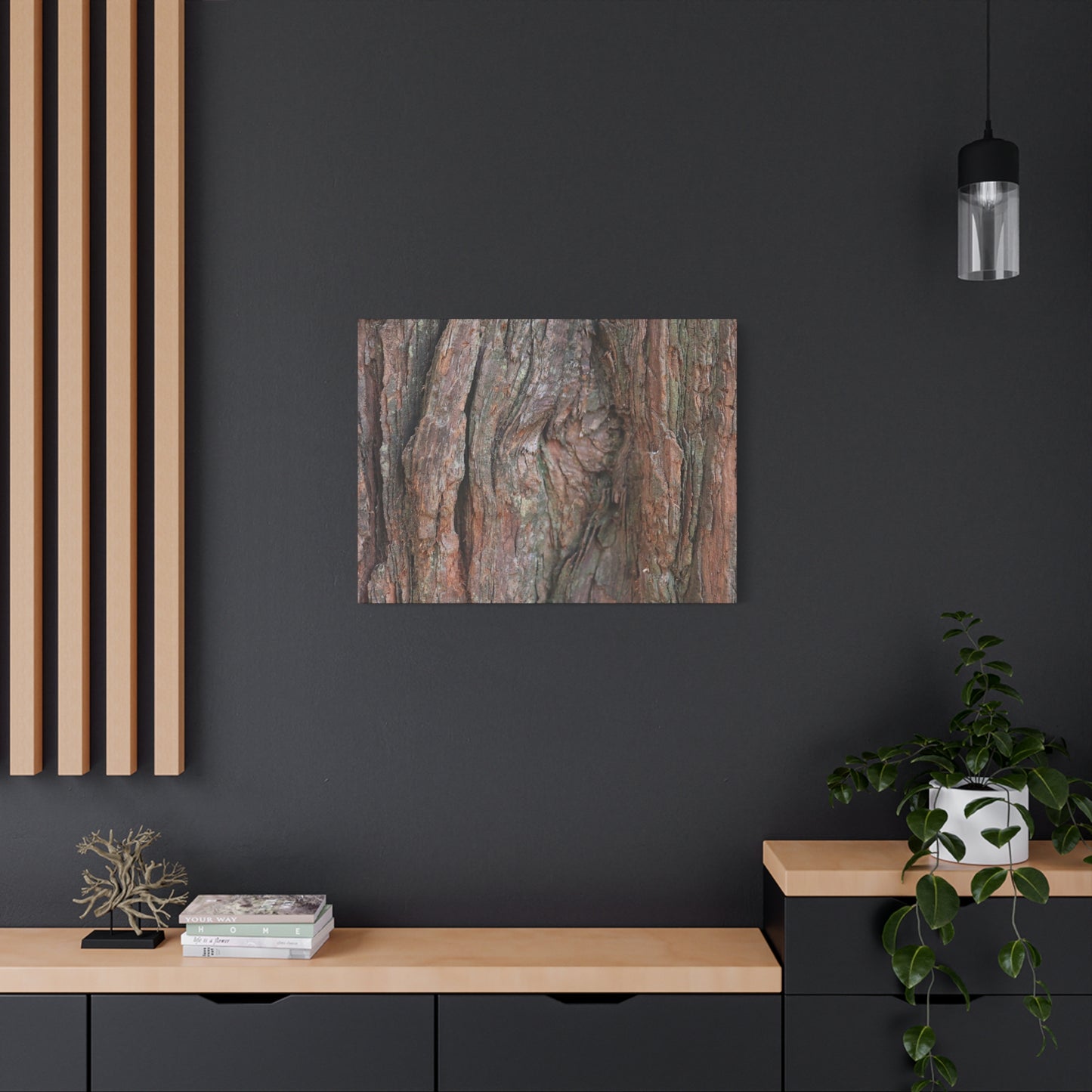 Rustic Embrace - Unique Frameless Canvas Wall Art