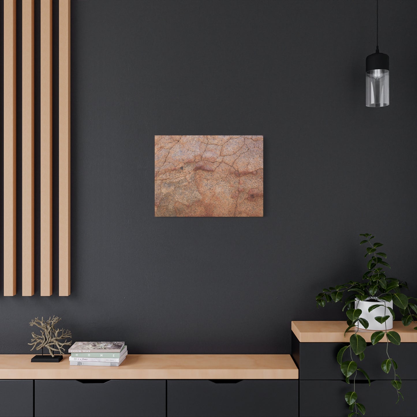 Cracked Earth's Whisper - Unique Frameless Canvas Wall Art