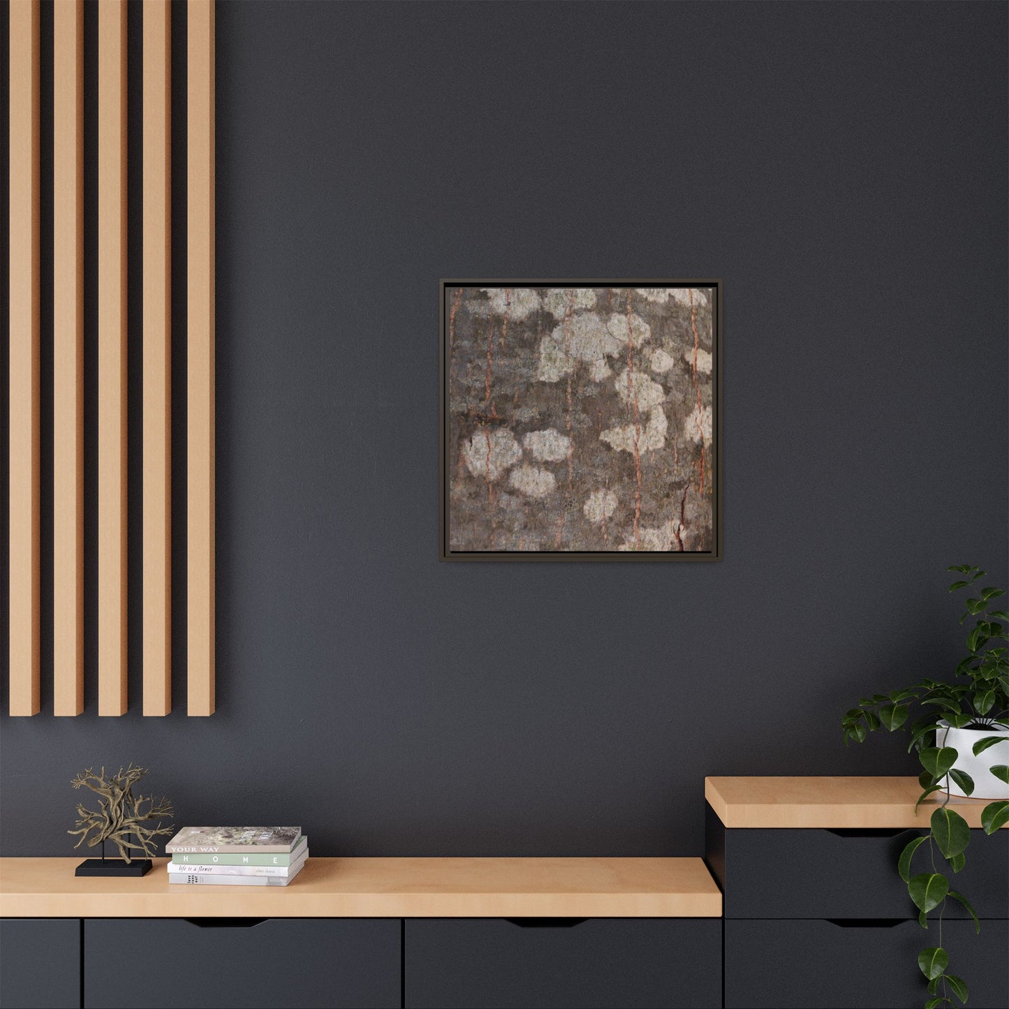 Lichen's Legacy - Unique Stretched Canvas Wall Art