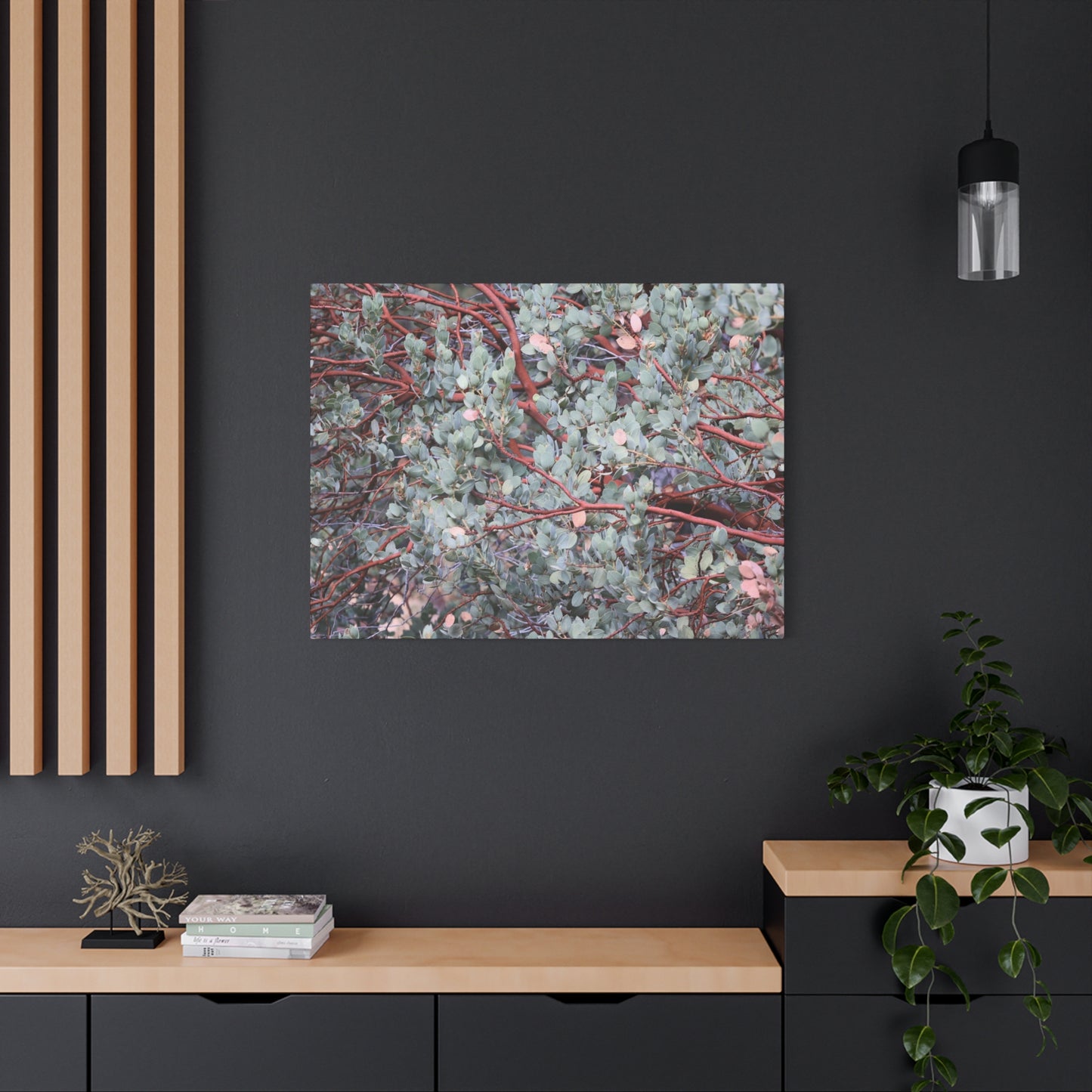 Whispers of Silver and Rust - Unique Frameless Canvas Wall Art