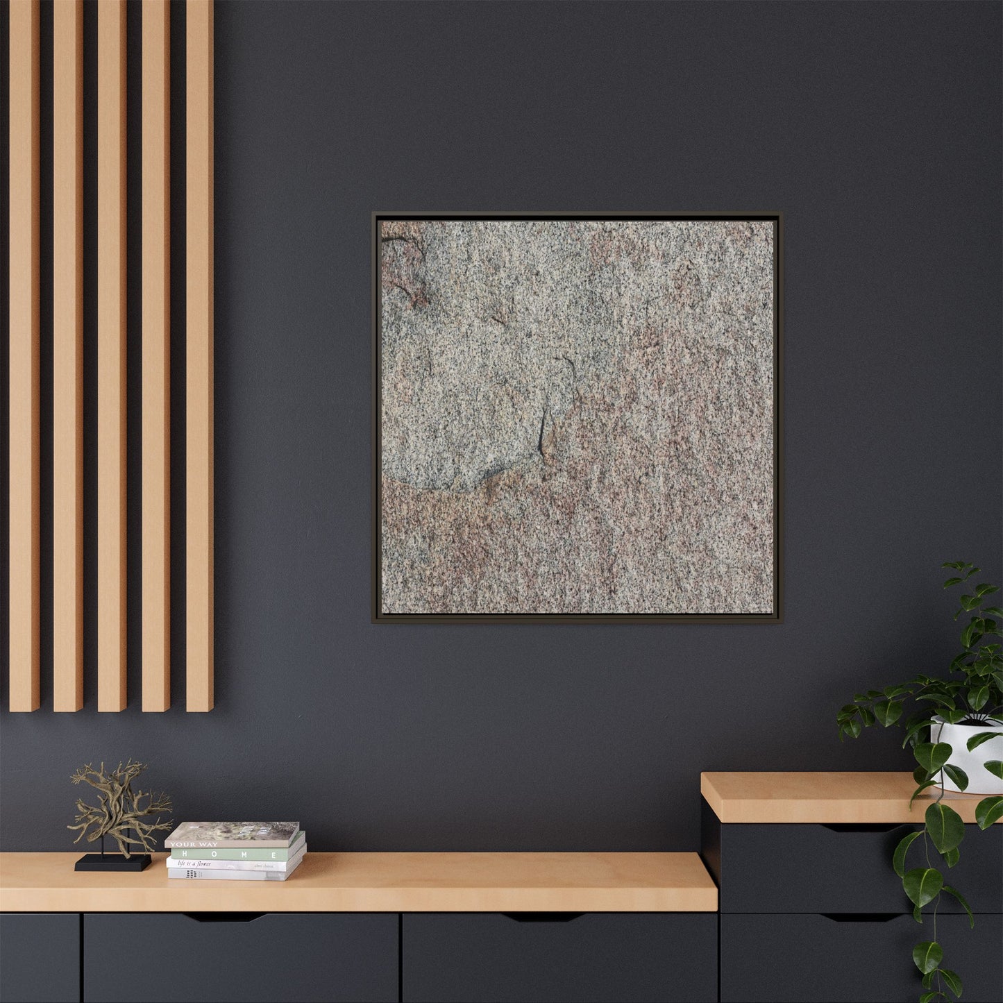 Fissured Stone - Unique Stretched Canvas Wall Art