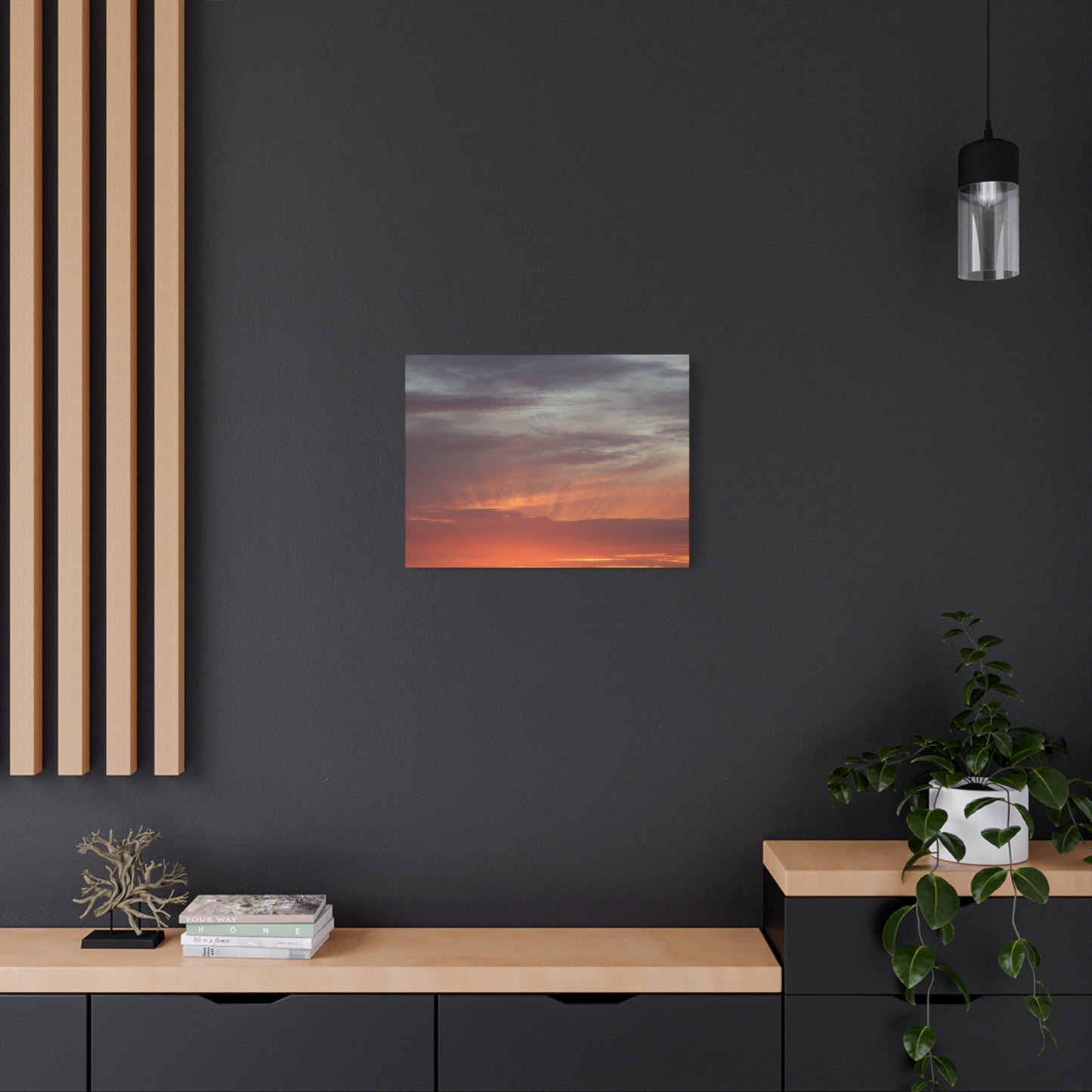 Horizon's Ember - Unique Frameless Canvas Wall Art